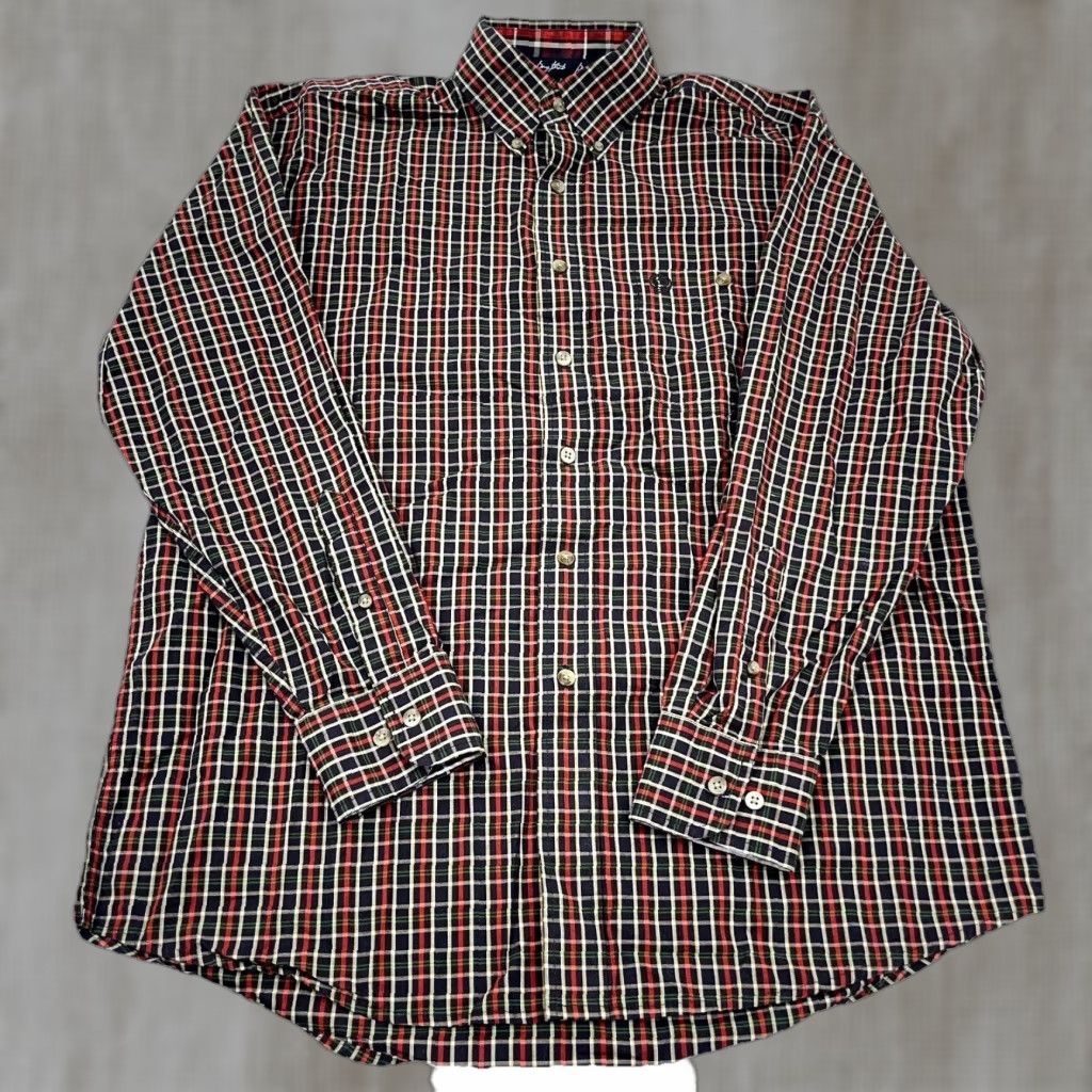 Wrangler Wrangler Shirt Men Medium Brown Plaid Button Up George Straight Western Cowboy Size US M / EU 48-50 / 2 - 1 Thumbnail