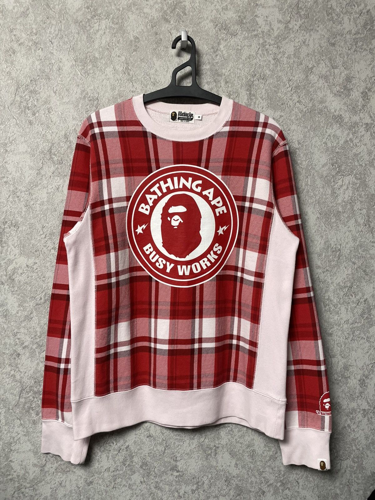 Bape Bape Check Gift Busy Works Sweatshirt Crewneck A Bathing Ape Size US M / EU 48-50 / 2 - 1 Thumbnail