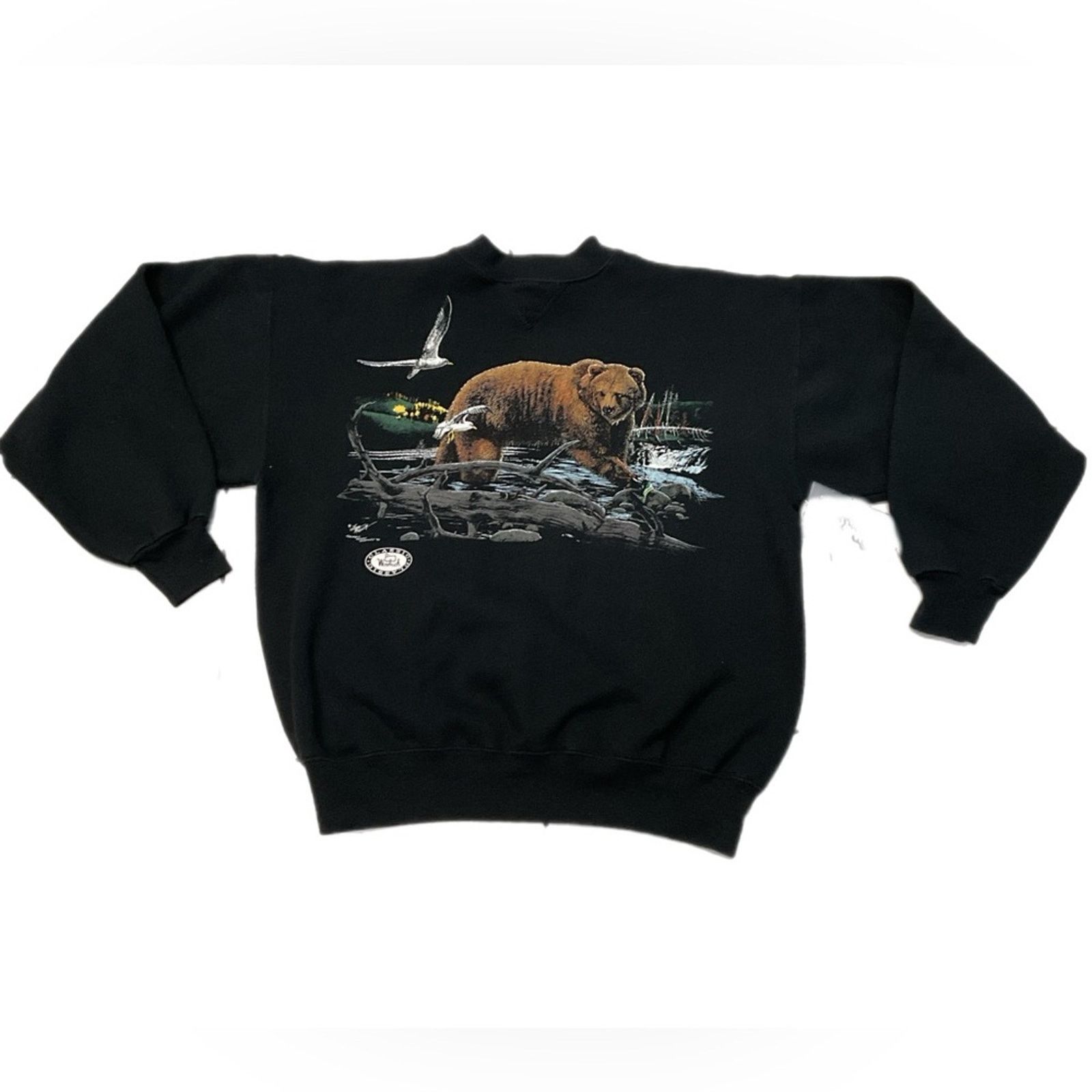Vintage Woolrich Grizzly Graphic Crewneck Sweatshirt