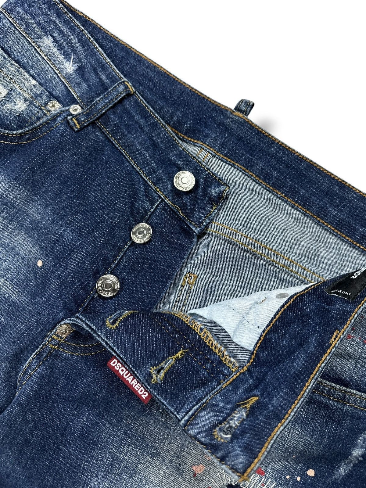 Dsquared2 Dsquared2 Painted Distressed Ripped Skinny Jeans Stretch W32 Size US 32 / EU 48 - 7 Thumbnail