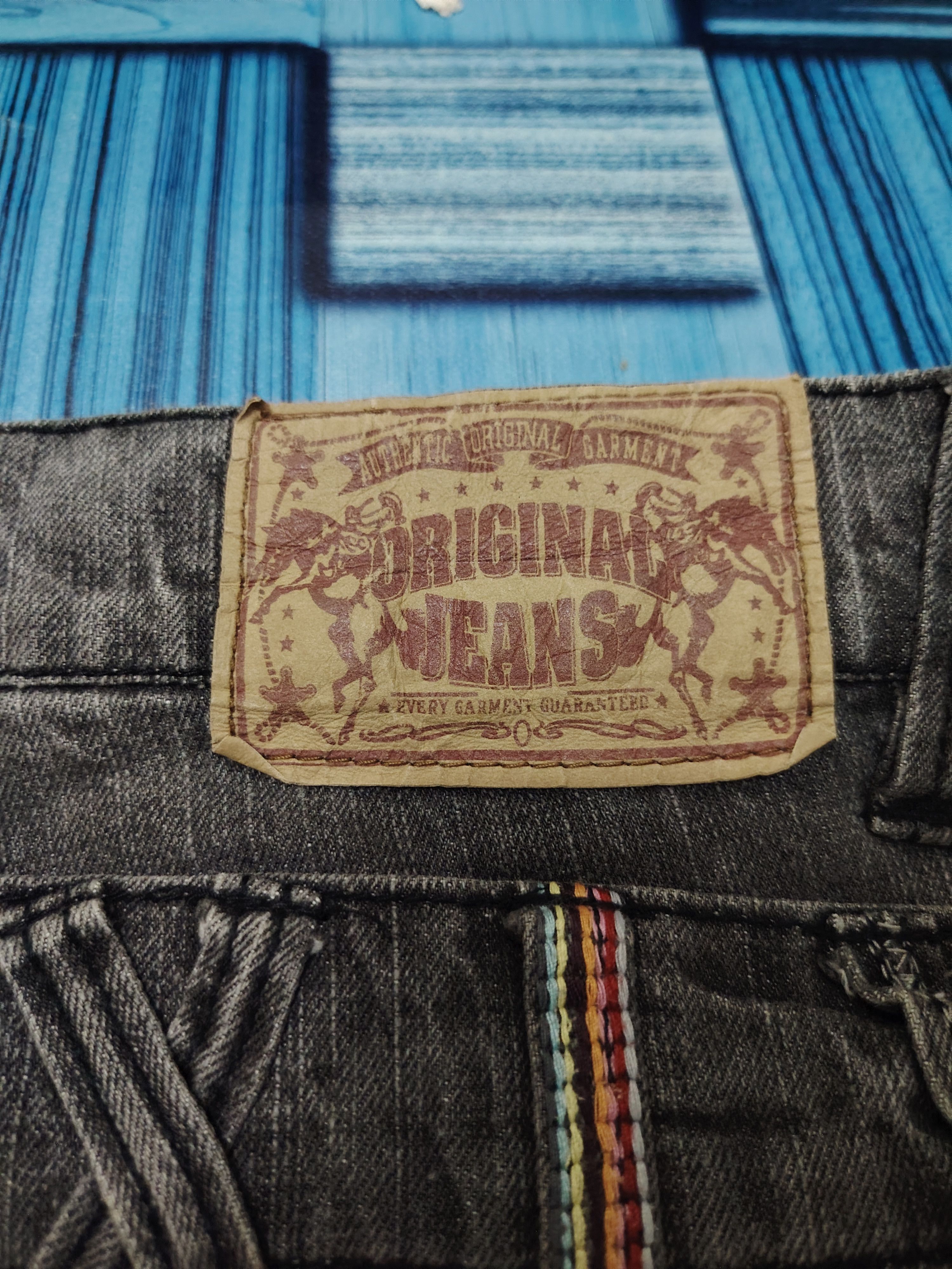 Who Decides War Vtg Japan Assured Joy Double Waist jeans Distressed Jeans Size US 32 / EU 48 - 16 Thumbnail