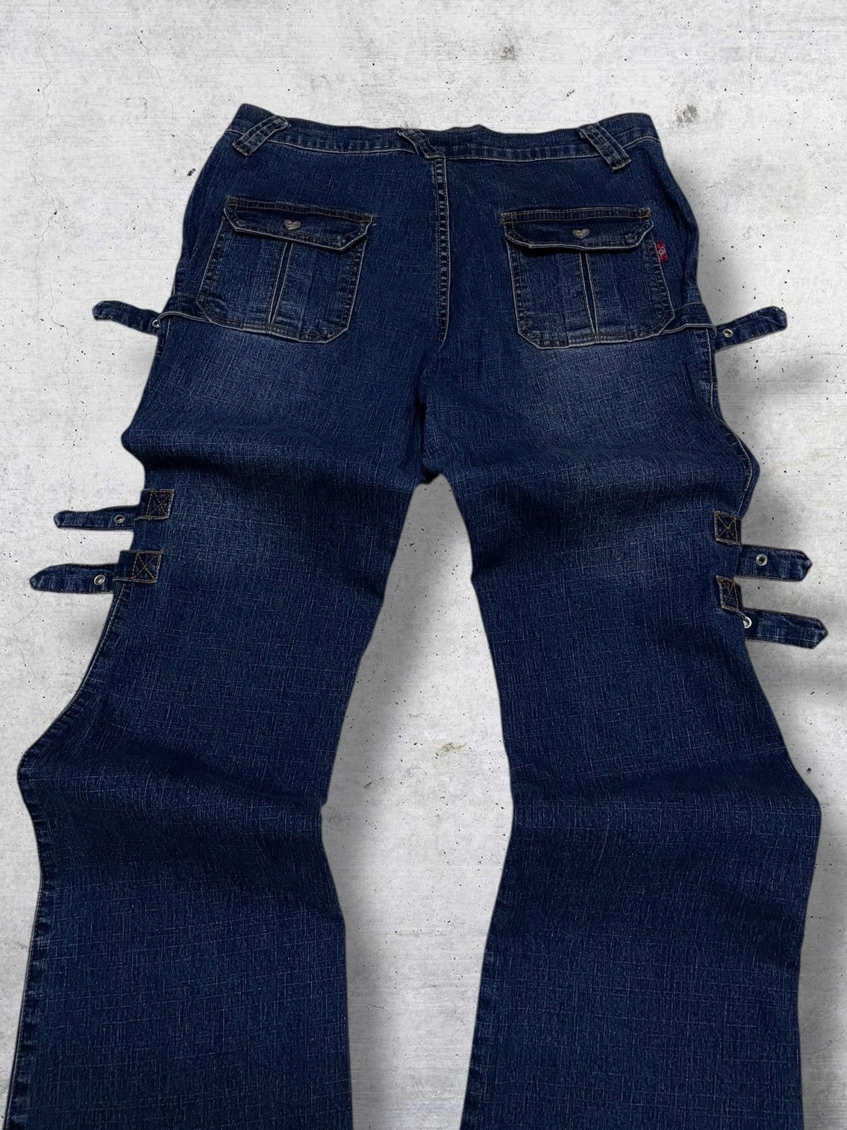 Hysteric Glamour VINTAGE ANGELA JAPAN 90S OG DESIGNER BONDAGE FLARED DENIM Size US 32 / EU 48 - 13 Thumbnail