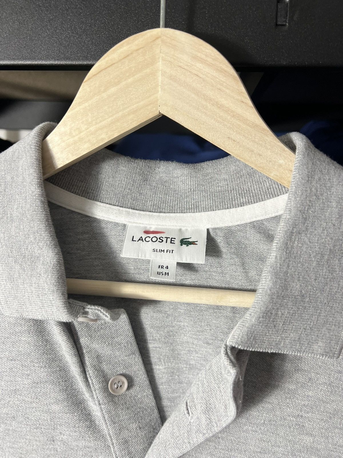 Lacoste 🩶 Lacoste Grey Striped Polo Size M 🐊 Classic Slim Fit Size US M / EU 48-50 / 2 - 3 Thumbnail