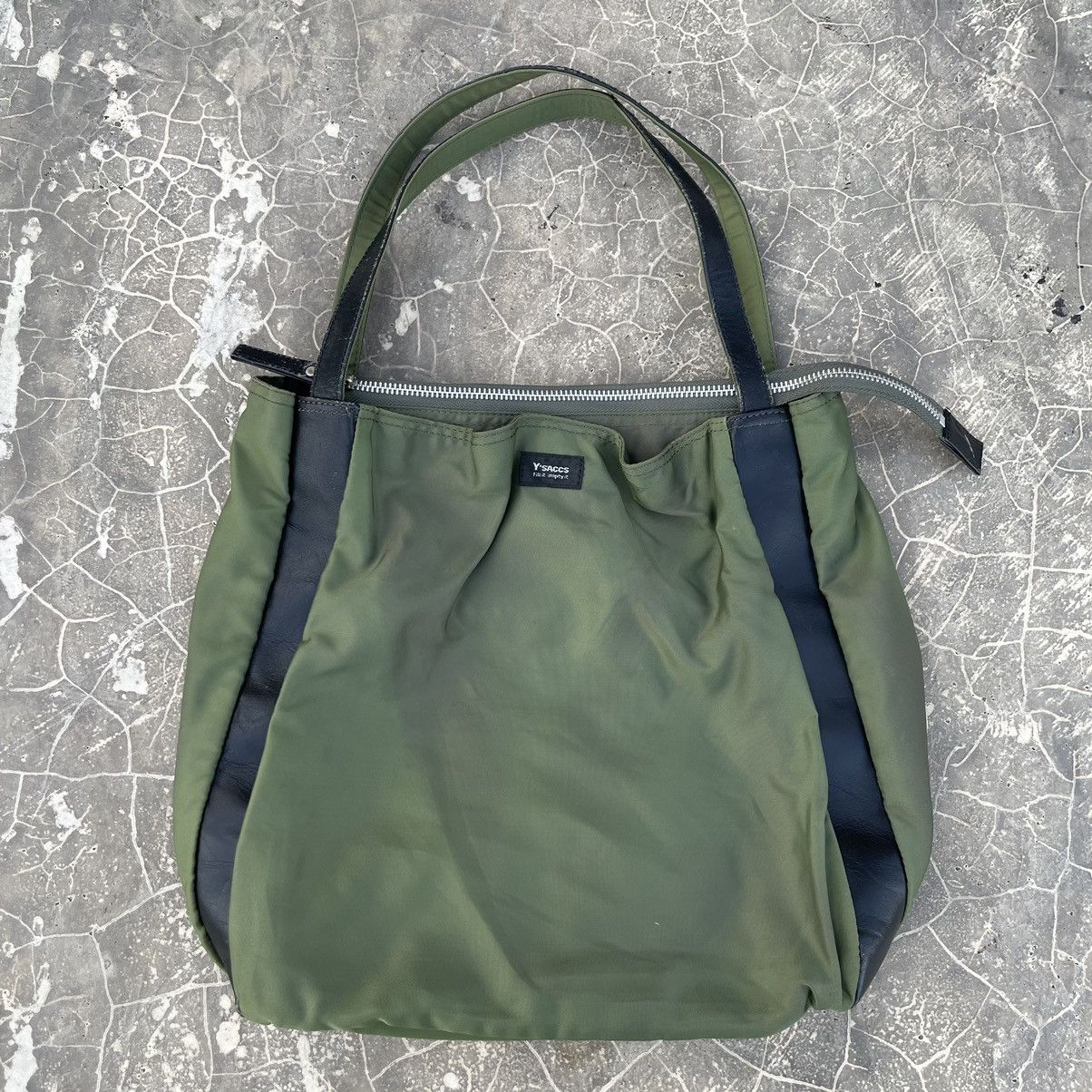 Yohji Yamamoto Y’saccs by Yohji Yamamoto Nylon Mix Leather Tote Bag Size ONE SIZE - 2 Thumbnail