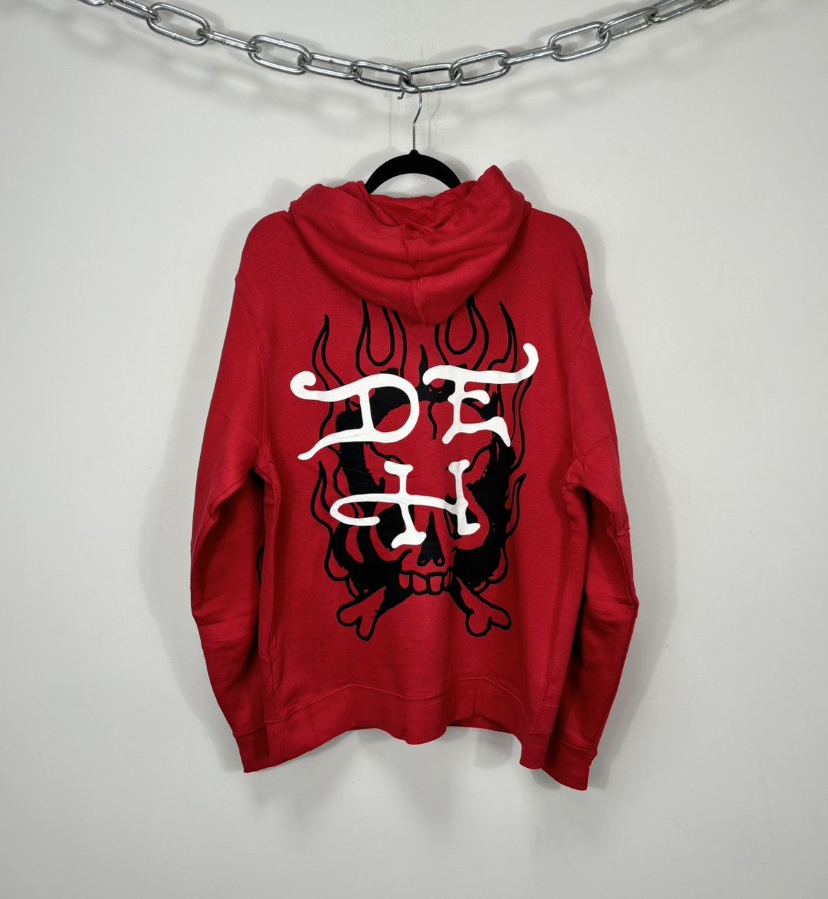 Christian Audigier Ed Hardy Christian Audigier Skull Fire Logo Y2K Hype Hoodie Size US M / EU 48-50 / 2 - 2 Thumbnail