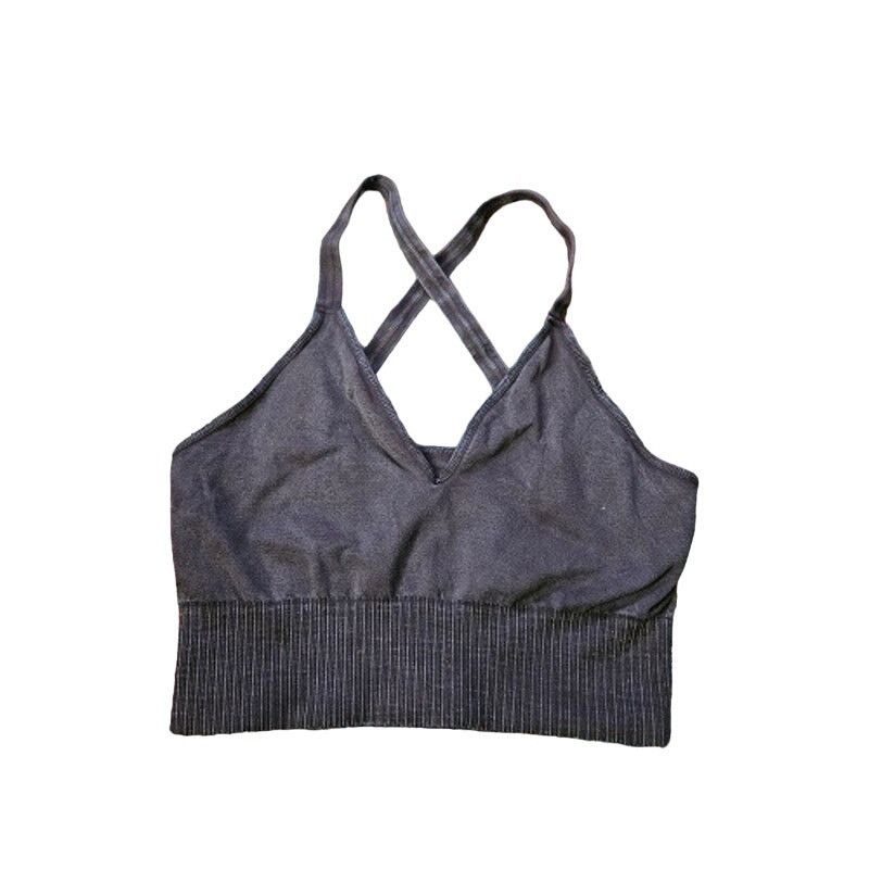 Free People Free People Good Karma Crop Top Cross Back Strap Grey Size L Size L / US 10 / IT 46 - 1 Thumbnail