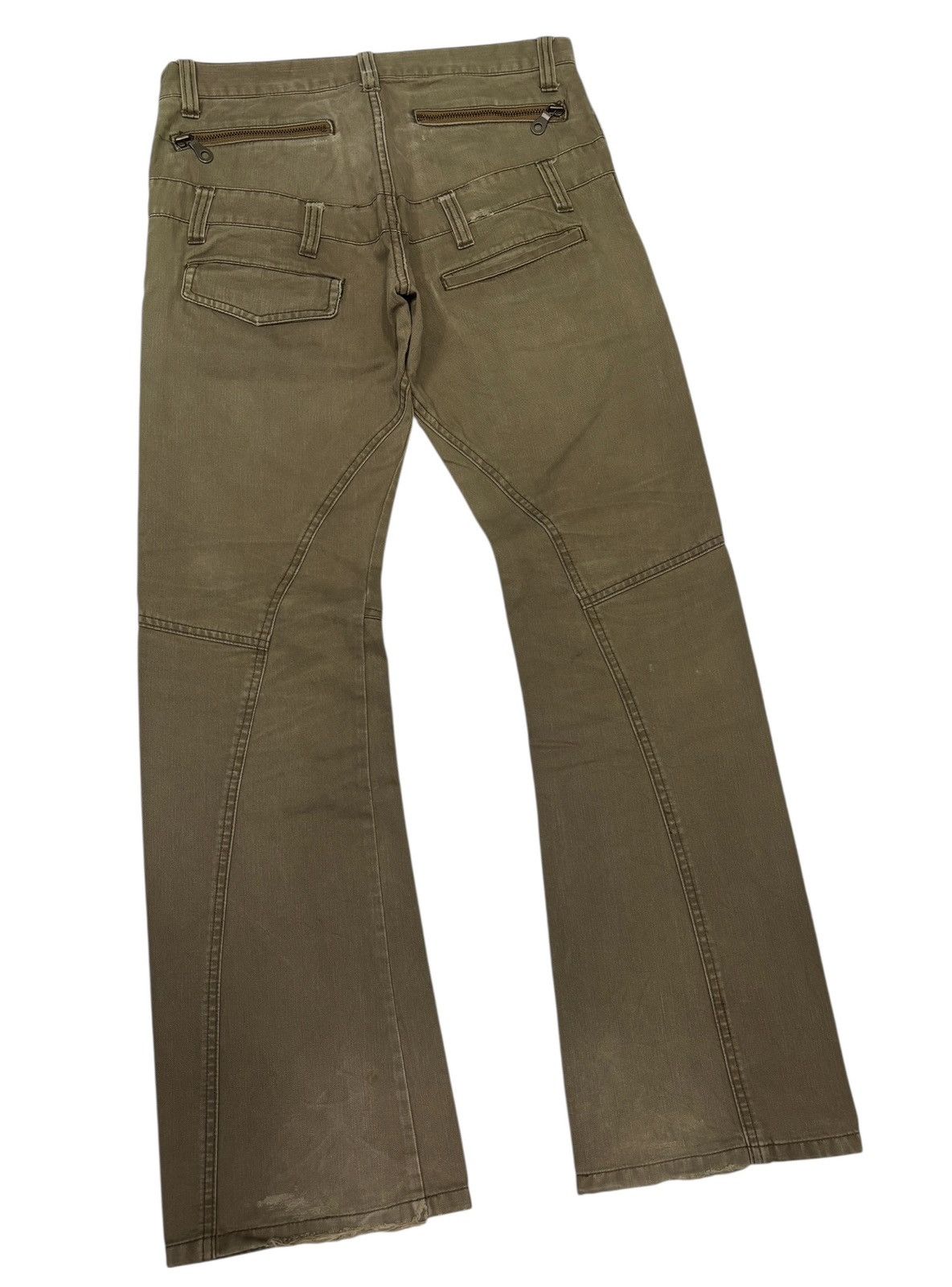 Tete Homme TETE HOMME FLARED DOUBLE WAIST CARGO PANTS Size US 34 / EU 50 - 6 Thumbnail