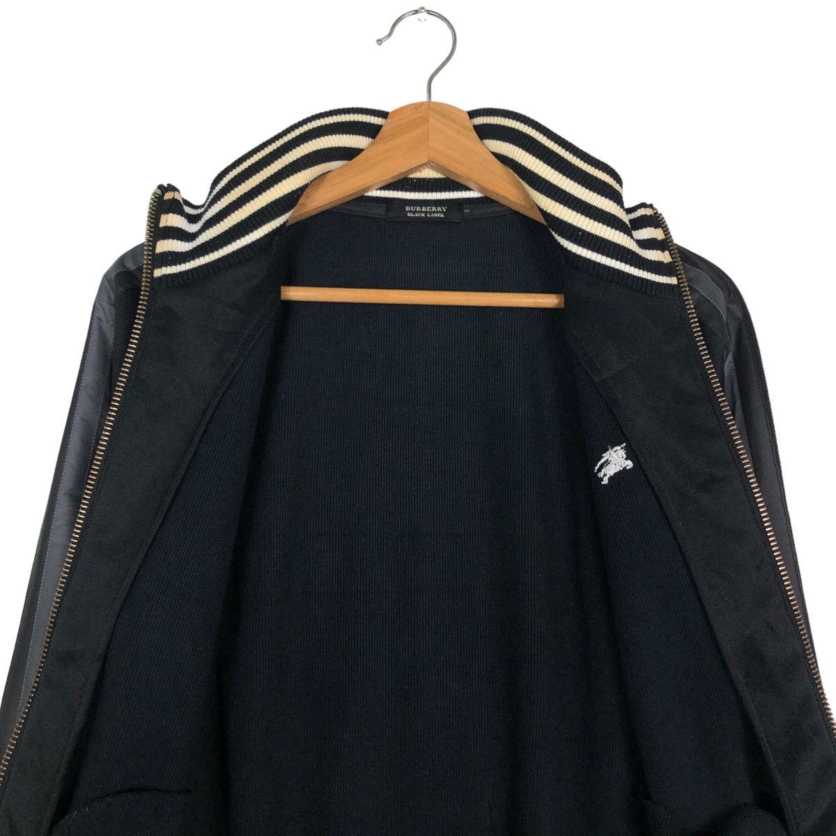 Burberry 🔥Vintage Burberry Black Label Zipper Jacket Biker Size US M / EU 48-50 / 2 - 14 Thumbnail