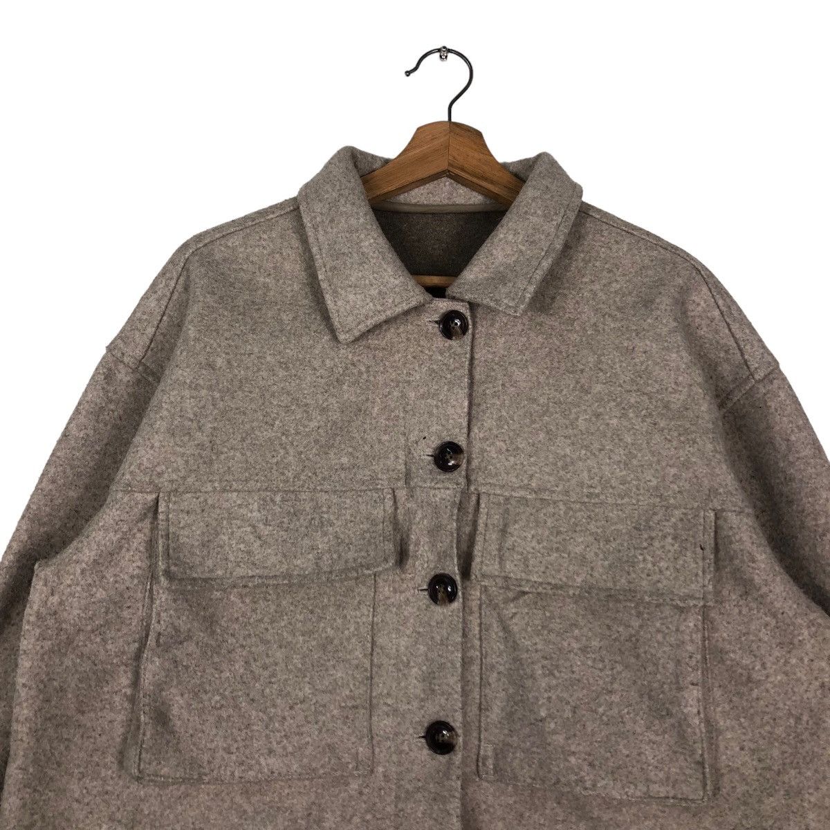 Japanese Brand 🔥Cropped Wool Biker Jacket Big Pocket Issey Miyake Size US M / EU 48-50 / 2 - 3 Thumbnail