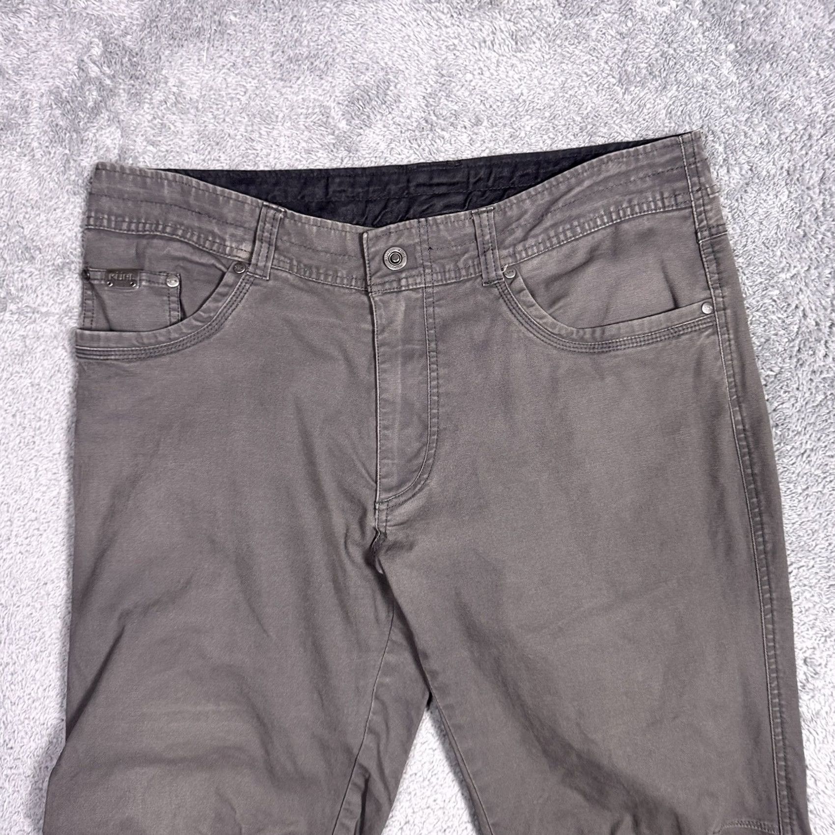 Vintage VINTAGE Kuhl Jeans Mens 36x30 Straight Canvas Hiking Patina Dye 5114 Size US 36 / EU 52 - 3 Thumbnail