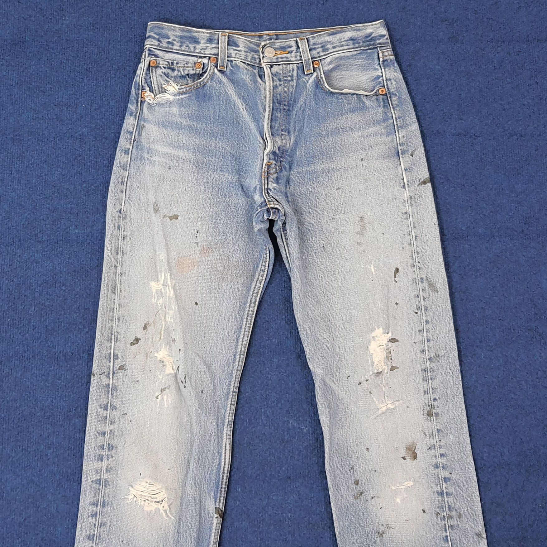 Levi's Vintage Levi's 501 Distressed with Paint Jeans C252N10 Size US 28 / EU 44 - 2 Thumbnail