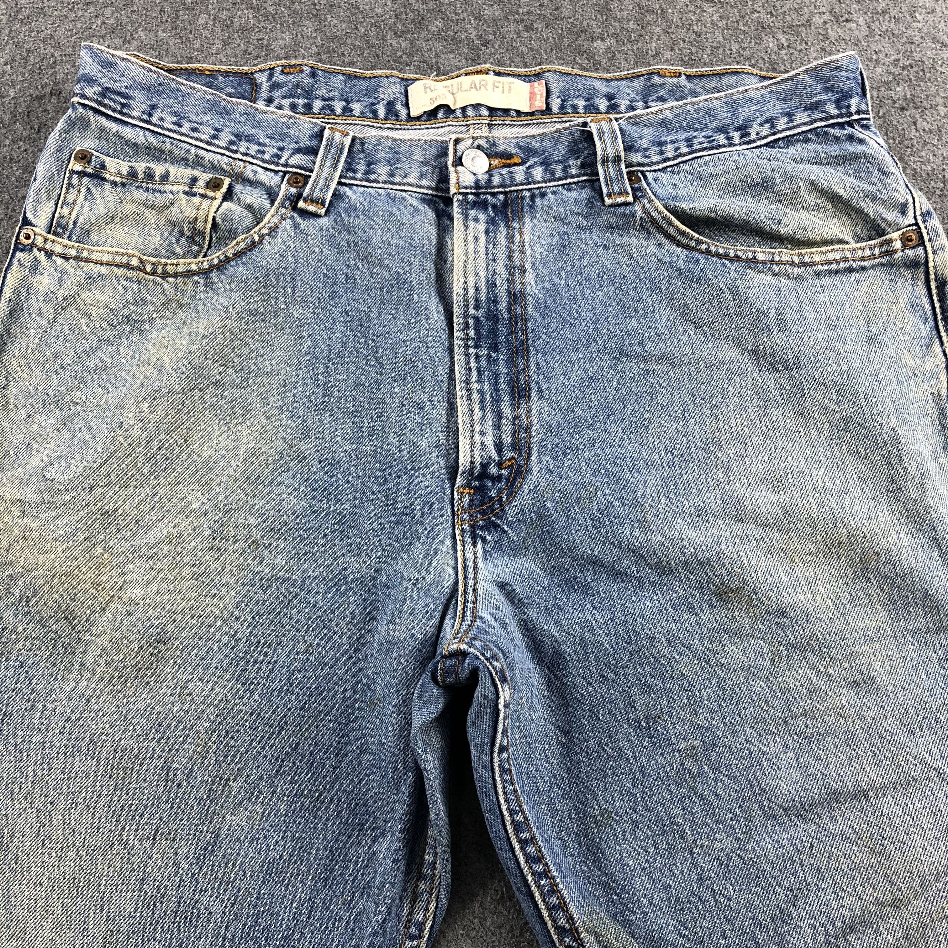 Levi's Vintage Blue Wash Levis 505 Jeans-J2112 Size US 38 / EU 54 - 3 Thumbnail