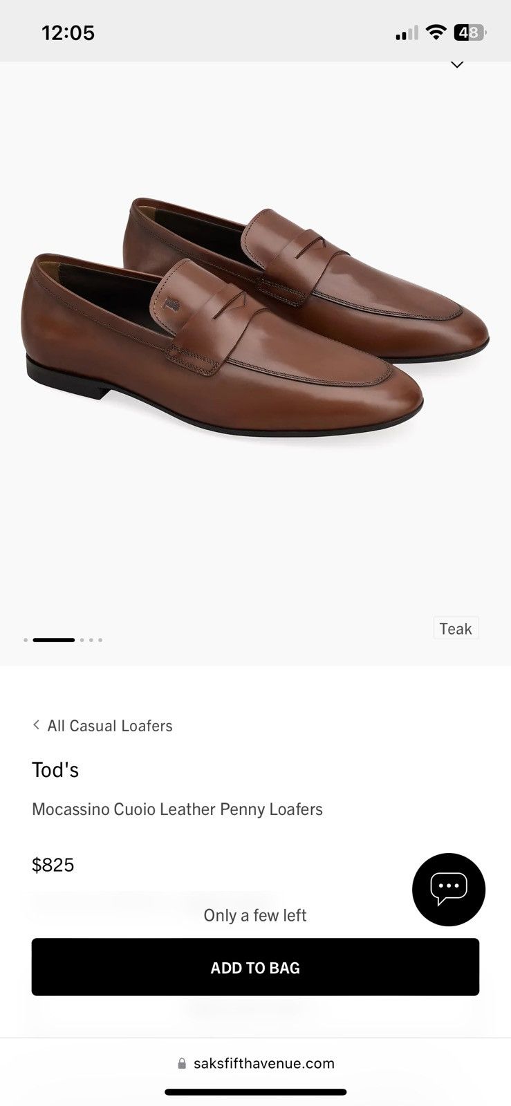 Tod’s Moccasino Cuoio - Size US 10