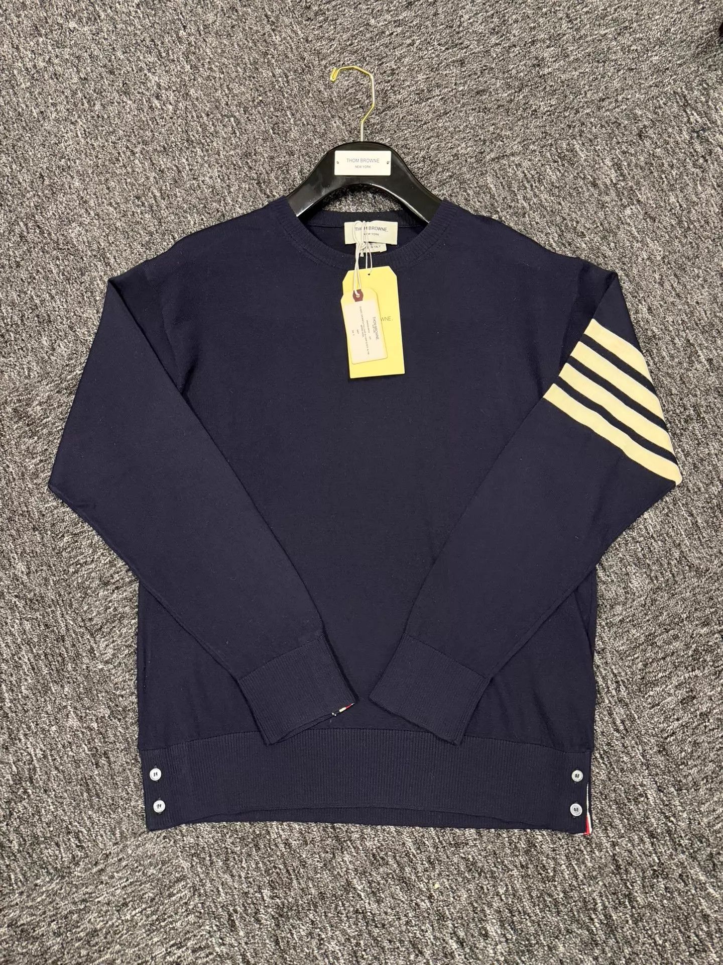 Thom Browne Thom Browne 4-Bar Wool Crewneck Navy Men's Size5 Size US XXL / EU 58 / 5 - 3 Thumbnail