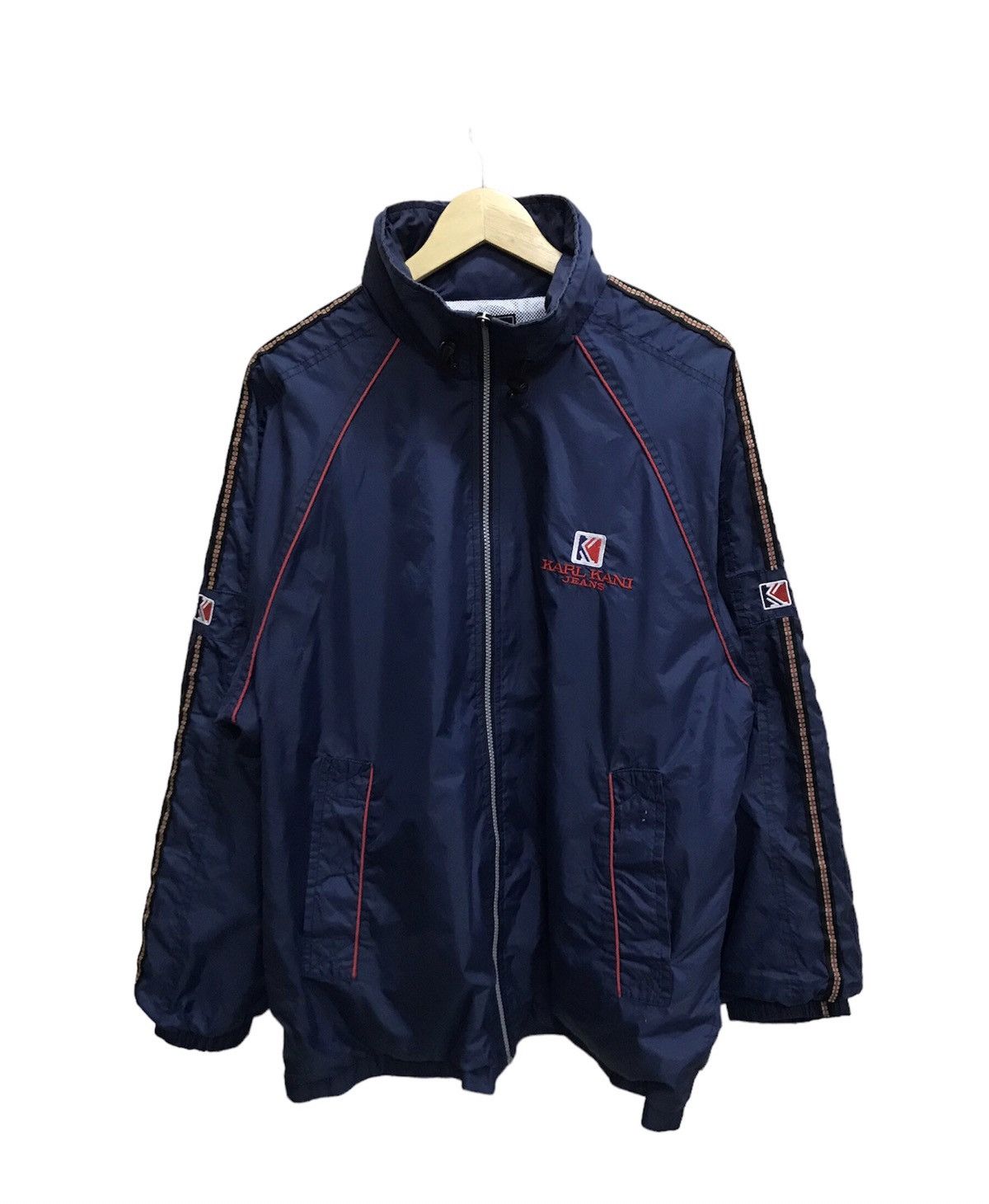 Karl Kani Vintage 90s Karl Kani Jeans Biglogo Windbreaker Jacket Size US XL / EU 56 / 4 - 2 Thumbnail