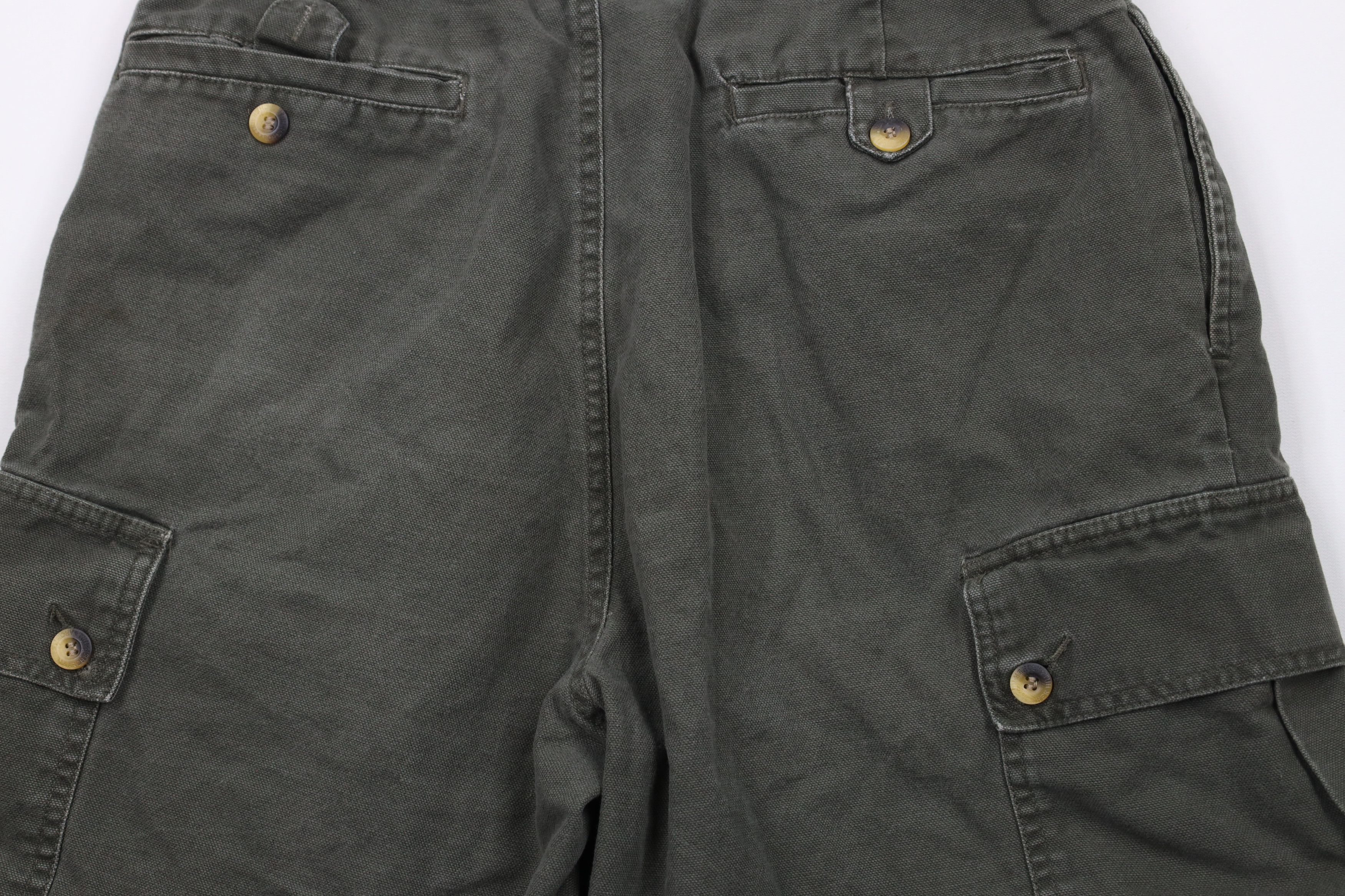 Vintage Vintage 90s Streetwear Baggy Fit Cargo Shorts Green Cotton Size US 30 / EU 46 - 12 Thumbnail