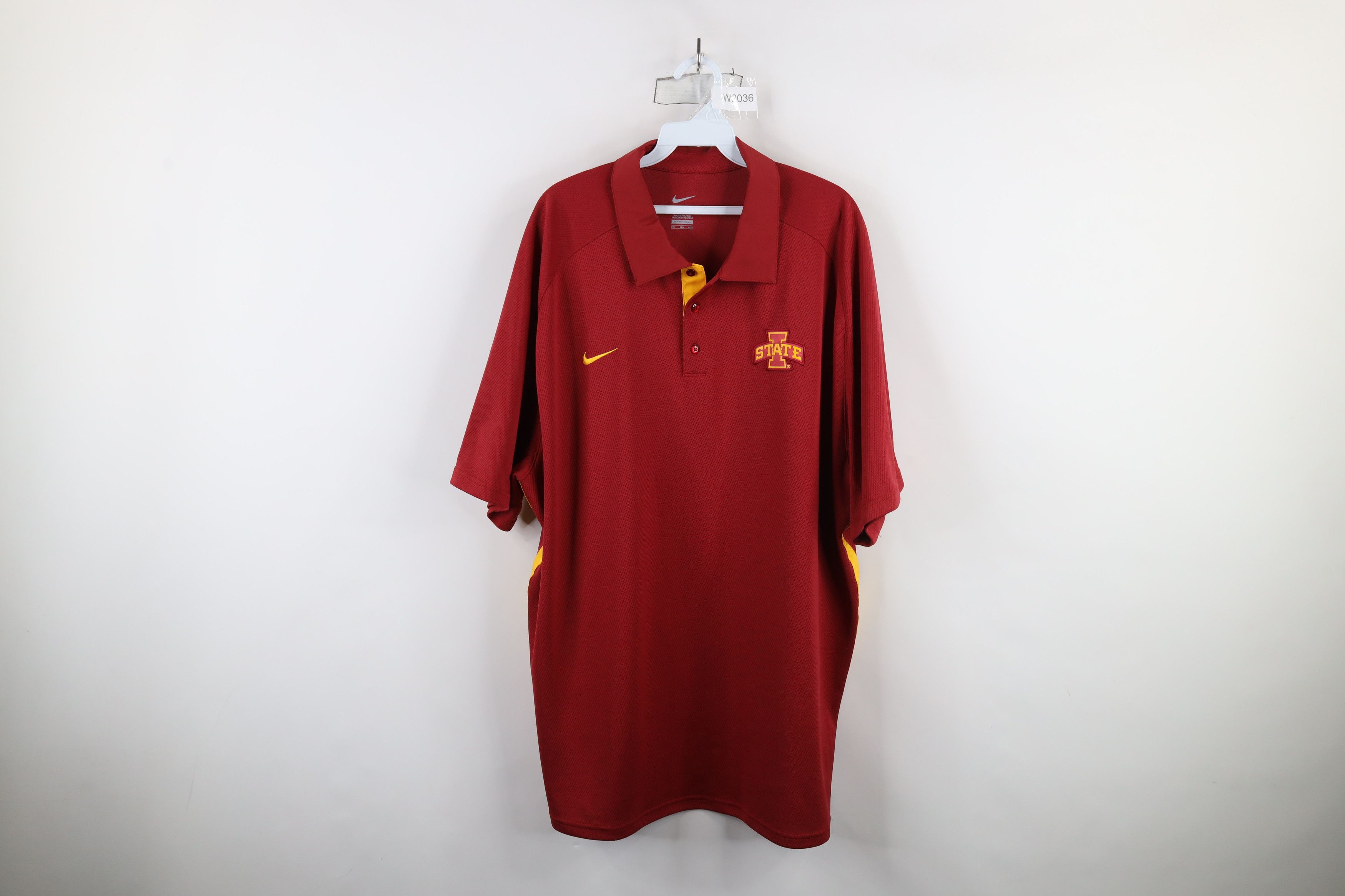 Nike × Vintage Nike Dri-Fit Iowa State University Collared Golf Polo Red Size US XXL / EU 58 / 5 - 1 Thumbnail