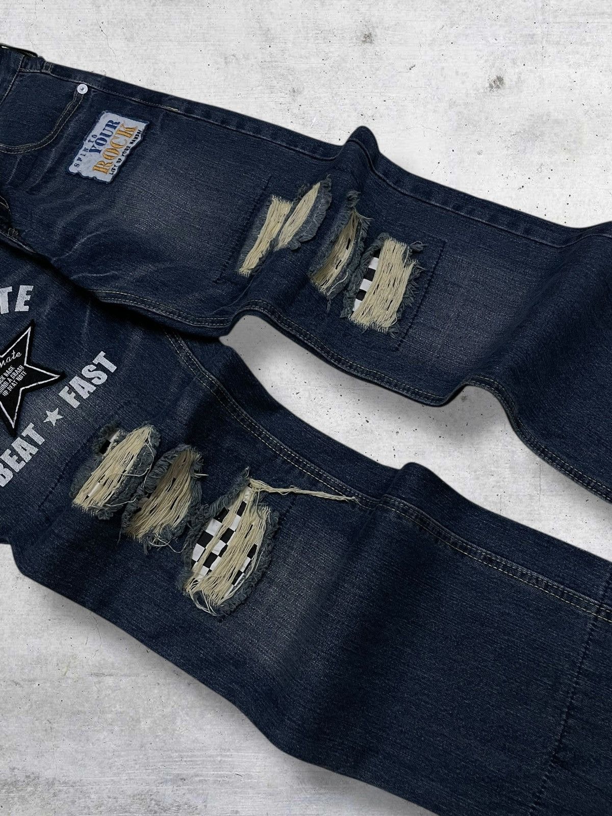 Hysteric Glamour VINTAGE DOMINATE CRAFTED OG DESIGNER JAPAN RIPPED PATCHWORK Size US 31 - 6 Thumbnail