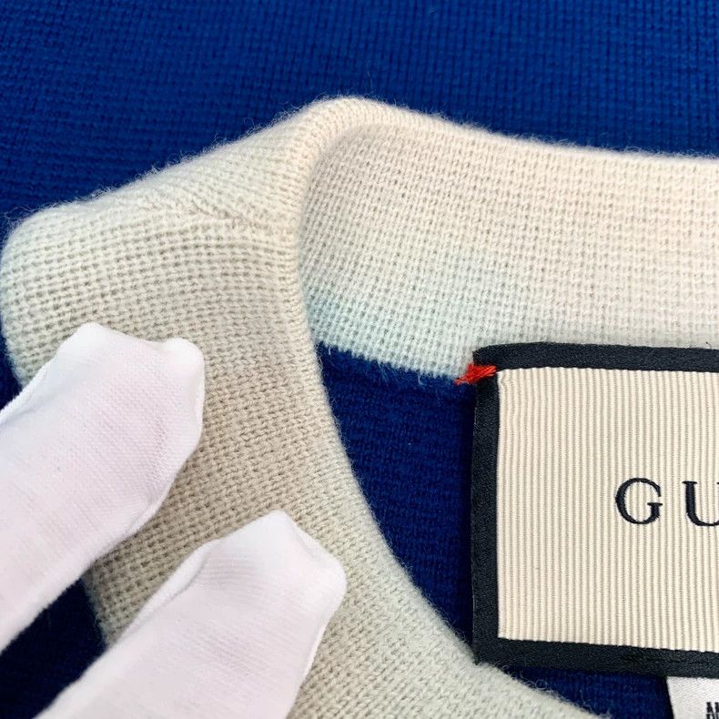 Gucci Gucci Blue double Glogo round-neck wool knitted short-sleev Size XS / US 0-2 / IT 36-38 - 9 Thumbnail