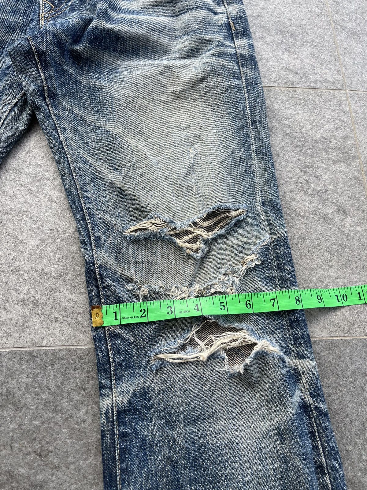 Japanese Brand Vintage Cate Mer selvedge Distressed Denim Pants Size US 33 - 22 Thumbnail