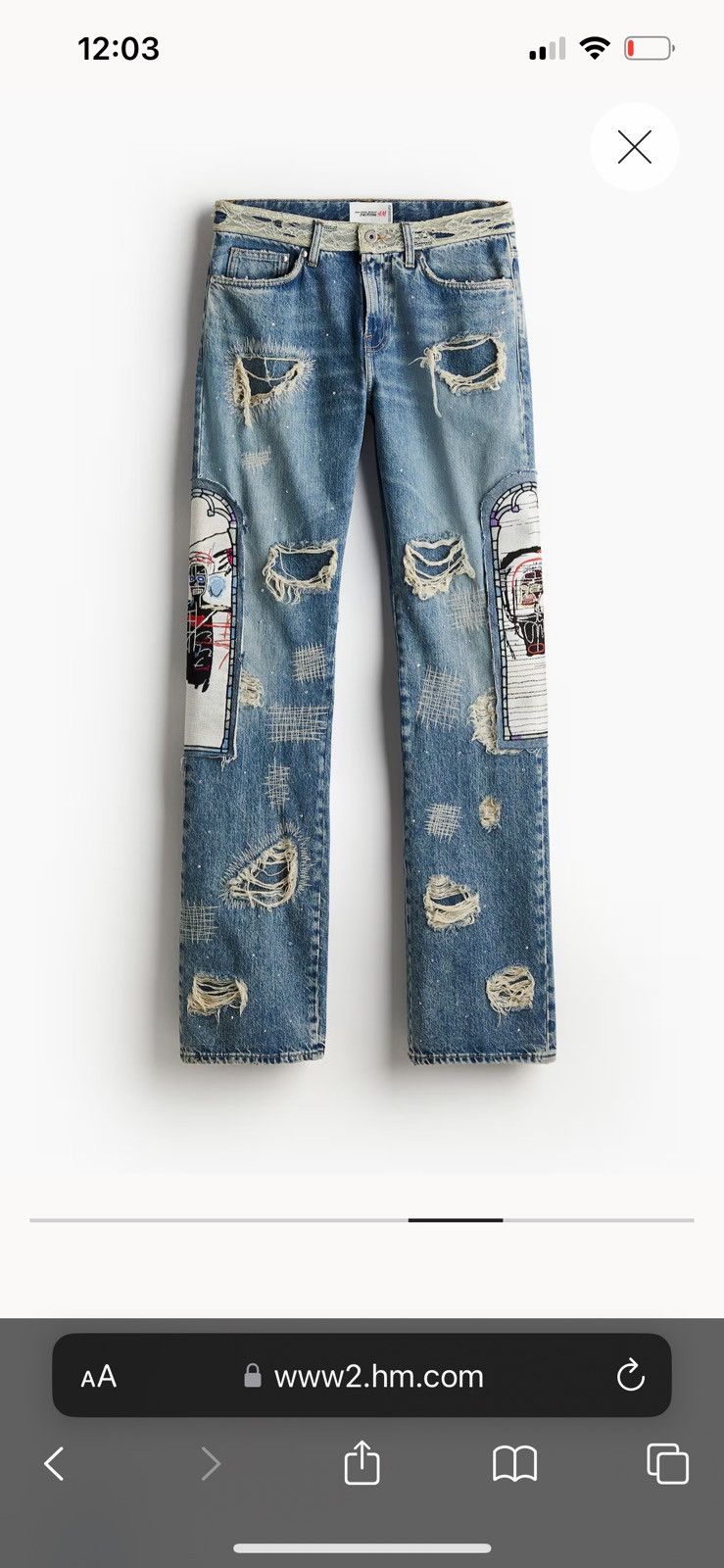 Ev Bravado × H&M Ev bravado H&M straight relaxed jeans size 32 Size US 32 / EU 48 - 5 Thumbnail
