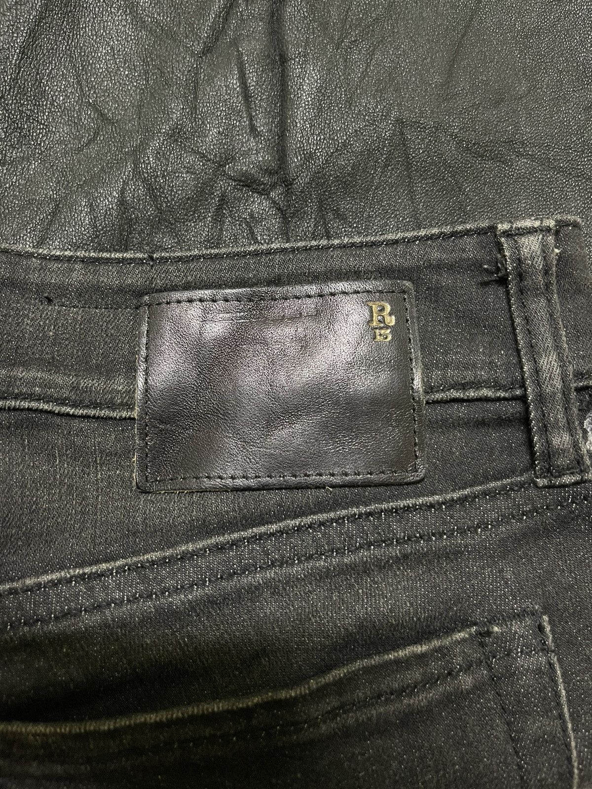 R13 R13 Black Chaps Jeans Size 30" / US 8 / IT 44 - 18 Thumbnail