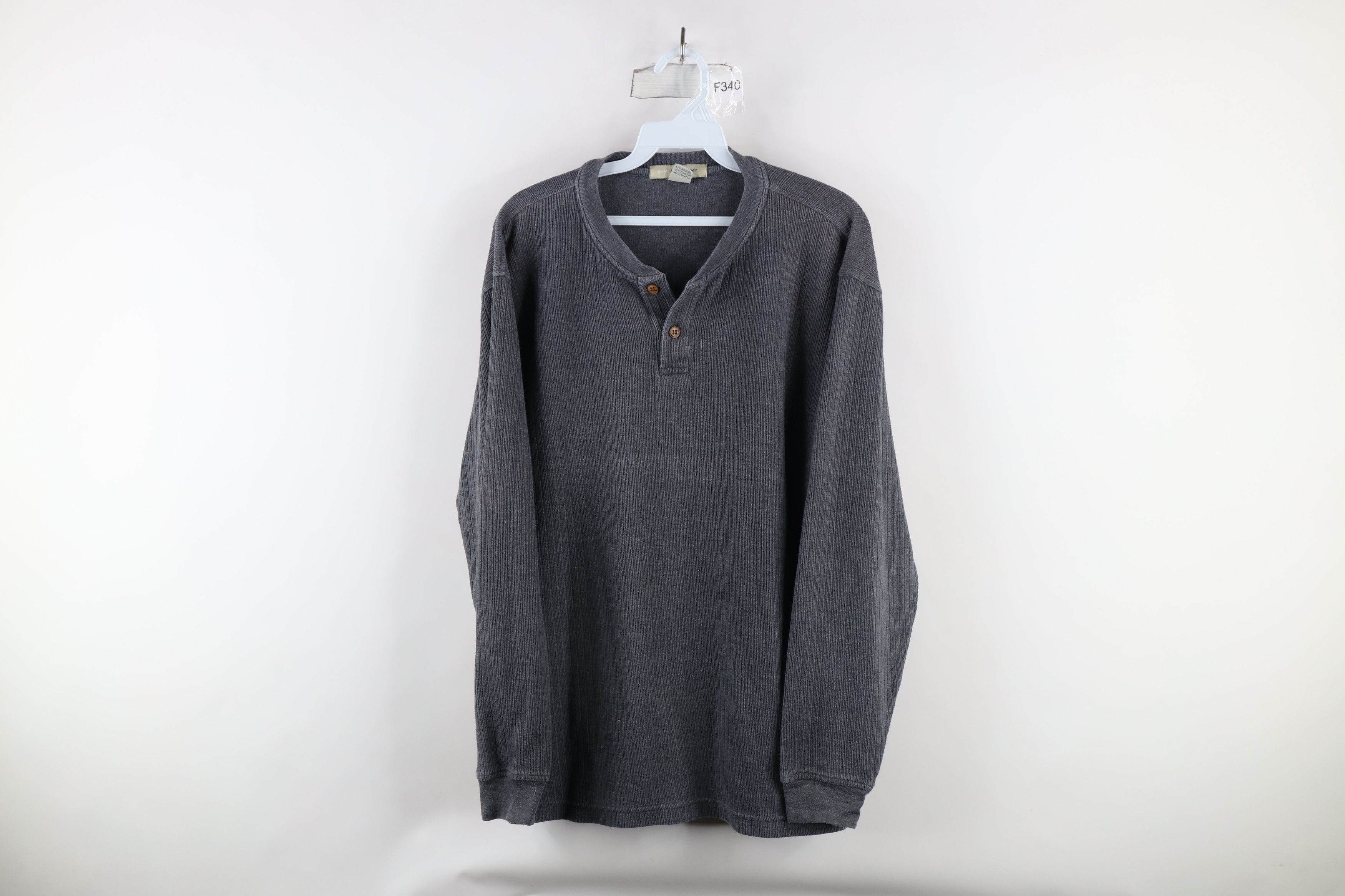 Vintage Vintage 90s Streetwear Knit Long Sleeve Henley T-Shirt Size US M / EU 48-50 / 2 - 1 Thumbnail