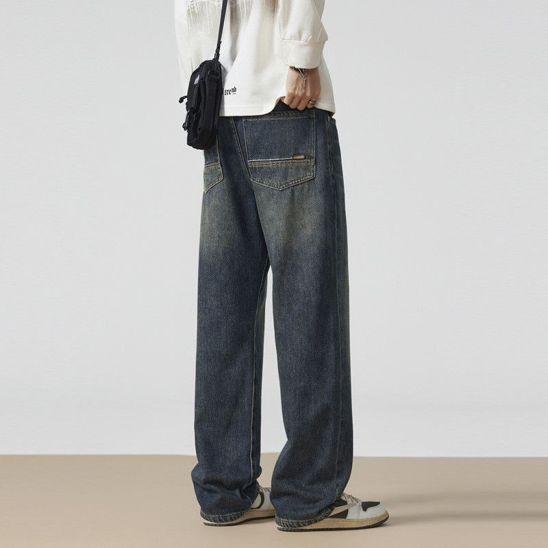 Vintage American retro loose casual straight leg jeans for men Size US 32 / EU 48 - 4 Thumbnail