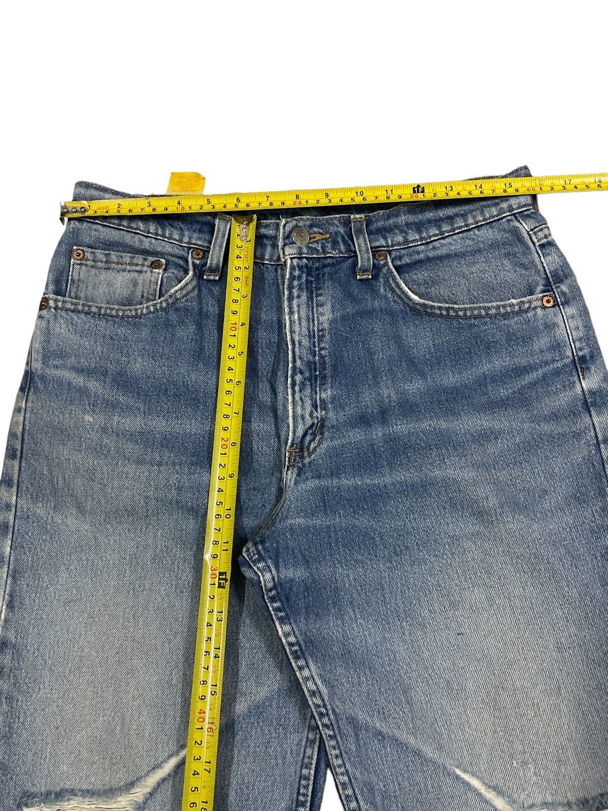 Edwin Rare 90s Edwin US Classic Loose Straight Fit Ripped Jeans Size US 32 / EU 48 - 17 Thumbnail