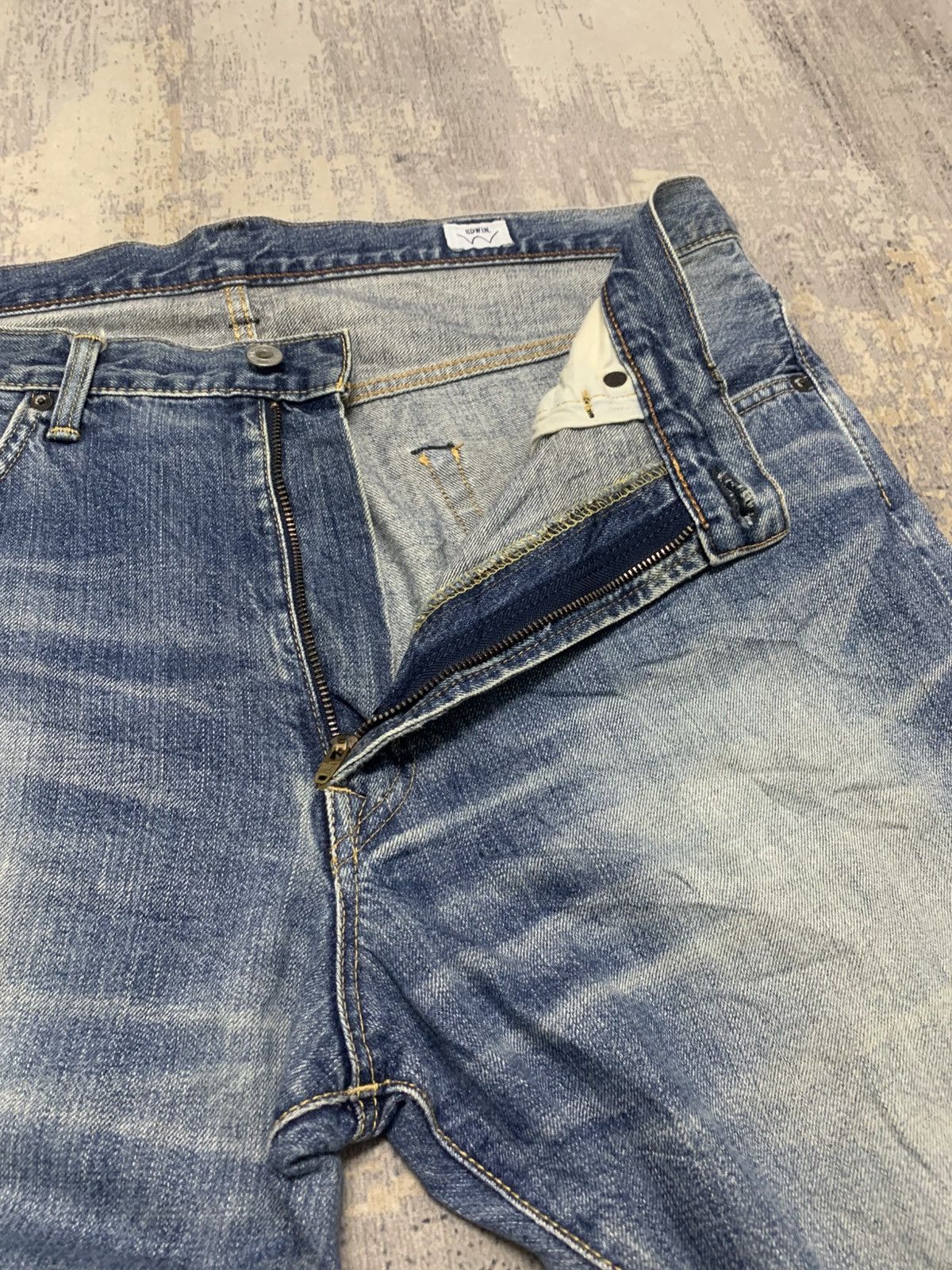 Edwin VINTAGE EDWIN Distressed Jeans W39 Size US 39 - 5 Thumbnail