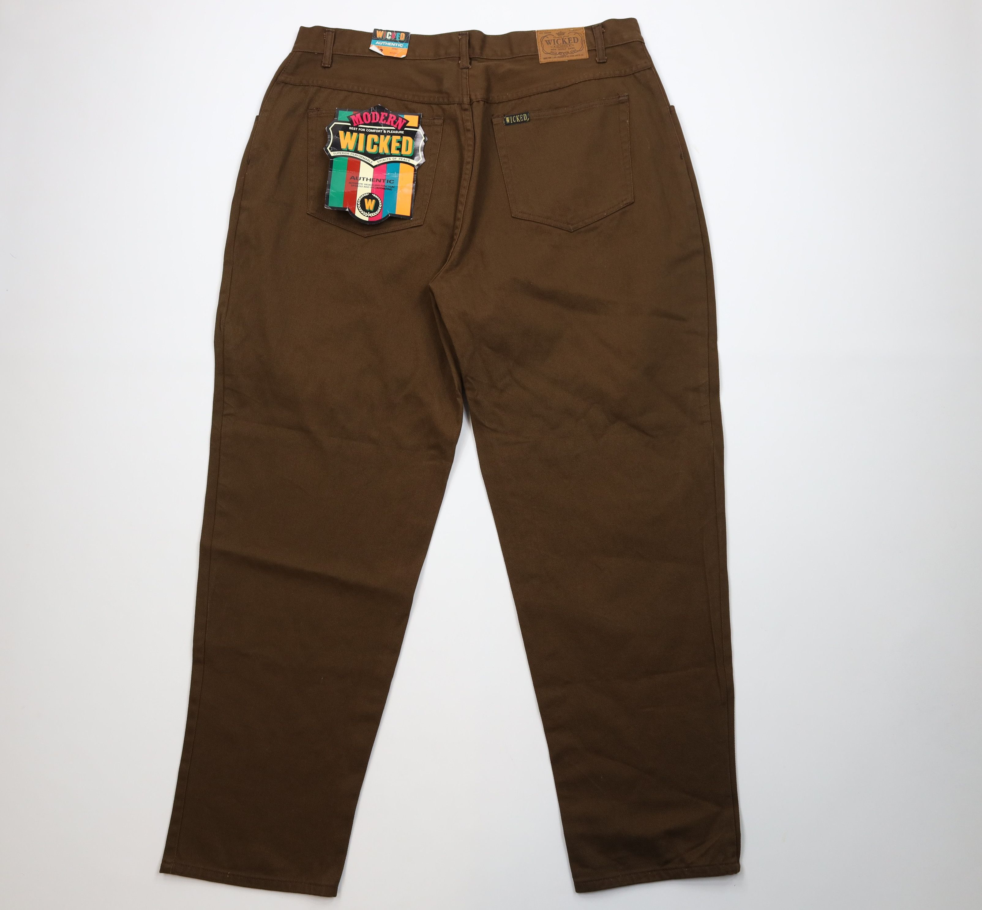 Vintage Deadstock Vintage 90s Streetwear Fit Skateboard Jeans Brown Size US 42 / EU 58 - 9 Thumbnail