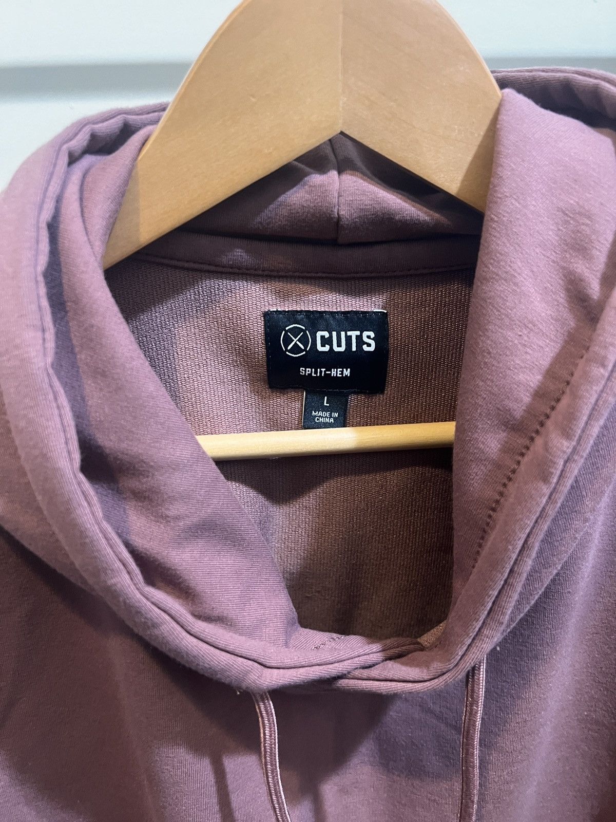 Cuts Cuts Split-Hem Hoodie – Rose Clay (L) Size US L / EU 52-54 / 3 - 2 Thumbnail