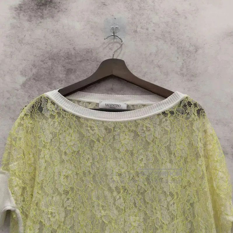Valentino Valentino Yellow Cotton Women's T-Shirt . Size L / US 10 / IT 46 - 3 Thumbnail