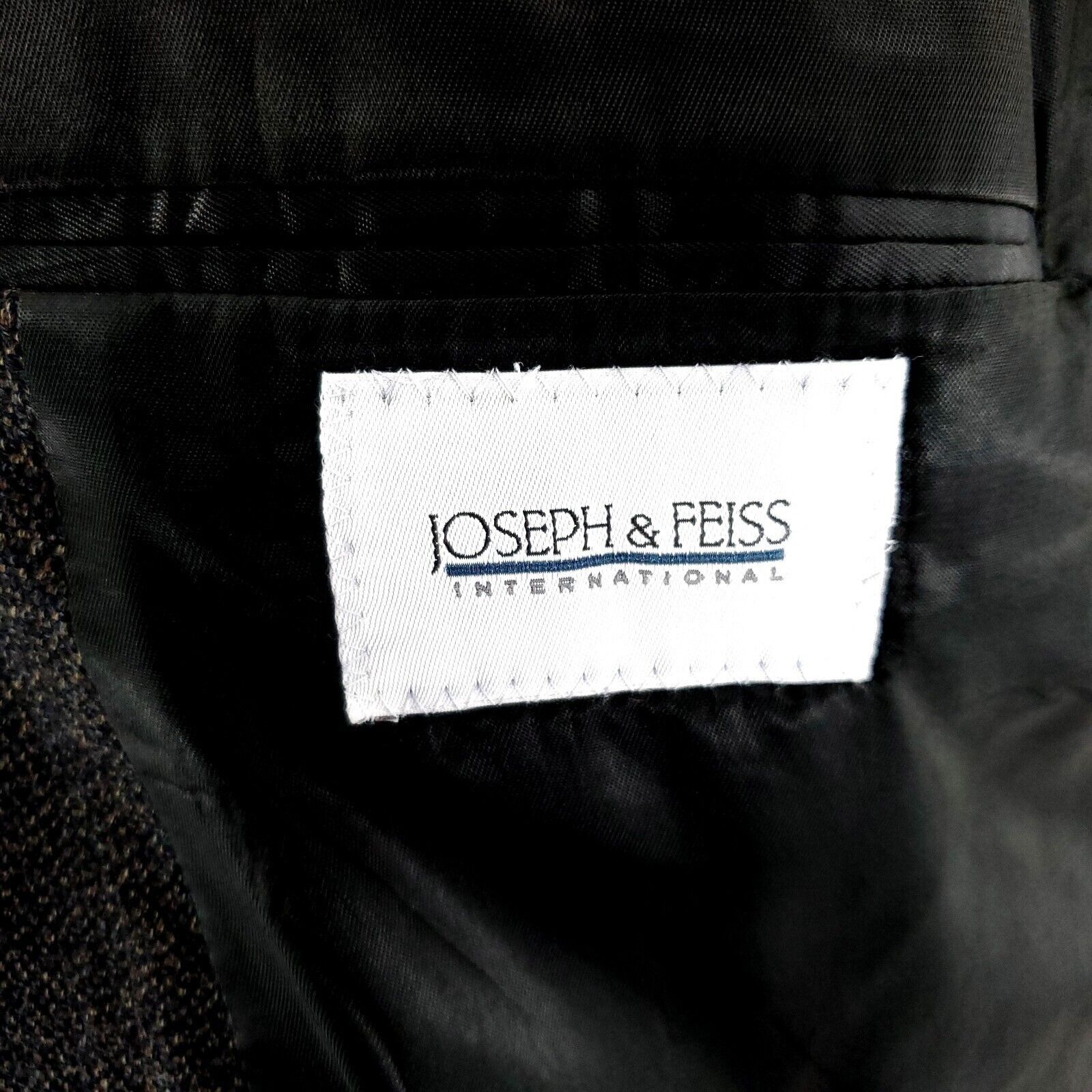 Joseph & Feiss Joseph & Feiss Tweed Wool 3 Button Sport Coat 46R Green Blue Size 46R - 7 Thumbnail