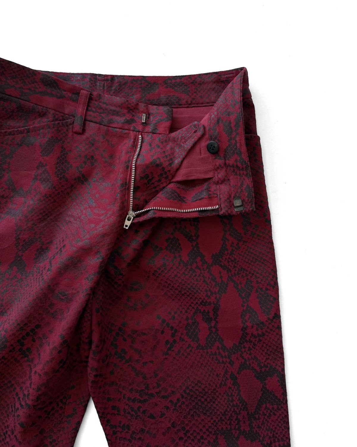 5351 POUR LES HOMMES VINTAGE 5351 POUR LES HOMMES SNAKESKIN LEATHER FLARED PANTS Size US 29 - 5 Thumbnail