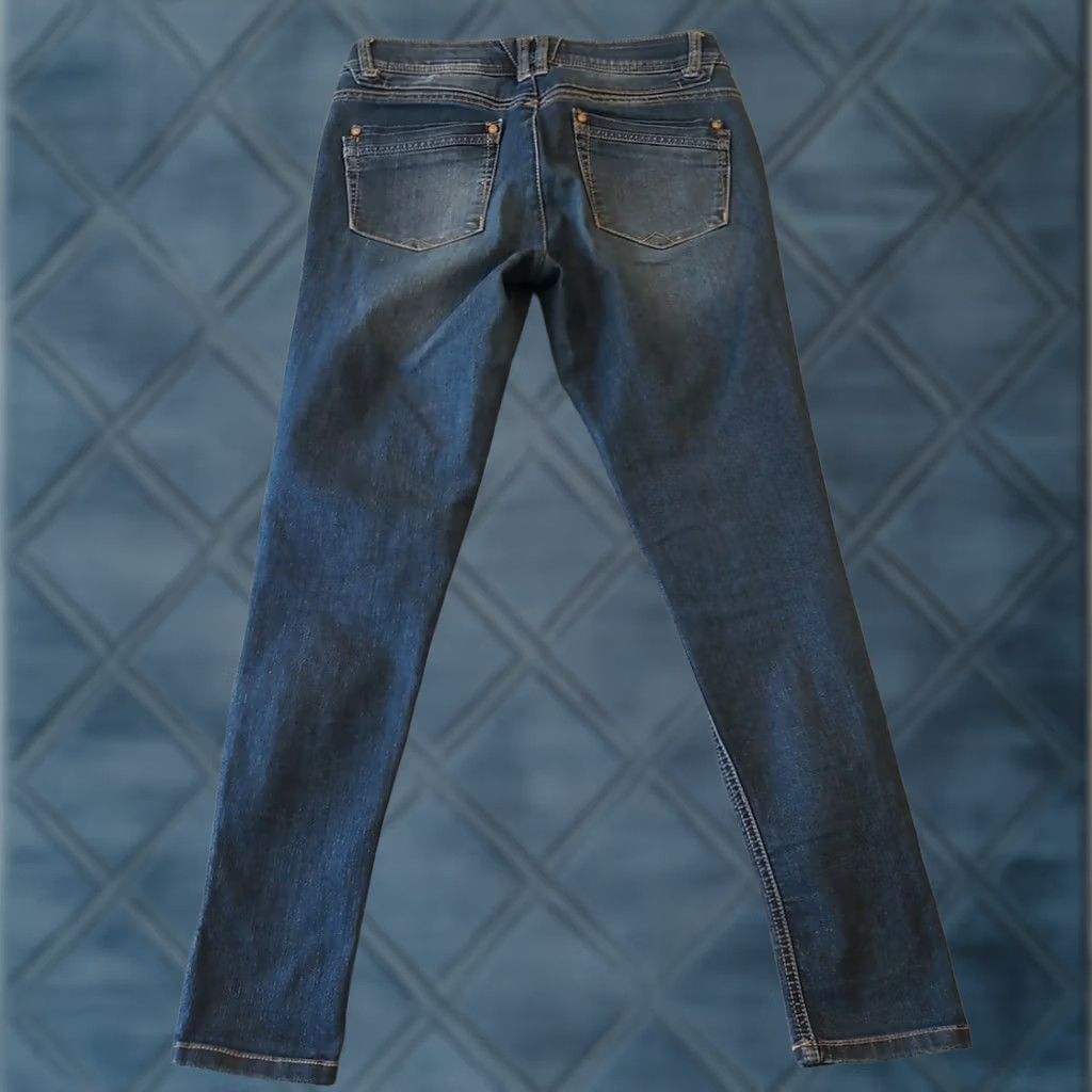 Vintage Democracy Abtechnology Skinny Jeans Womens Size 4 Blue Dark Wash Stretch 29x28 Jeans Womens Skinny 5-Pocket Denim Blue Dark Wash Size 27" / US 4 / IT 40 - 1 Thumbnail