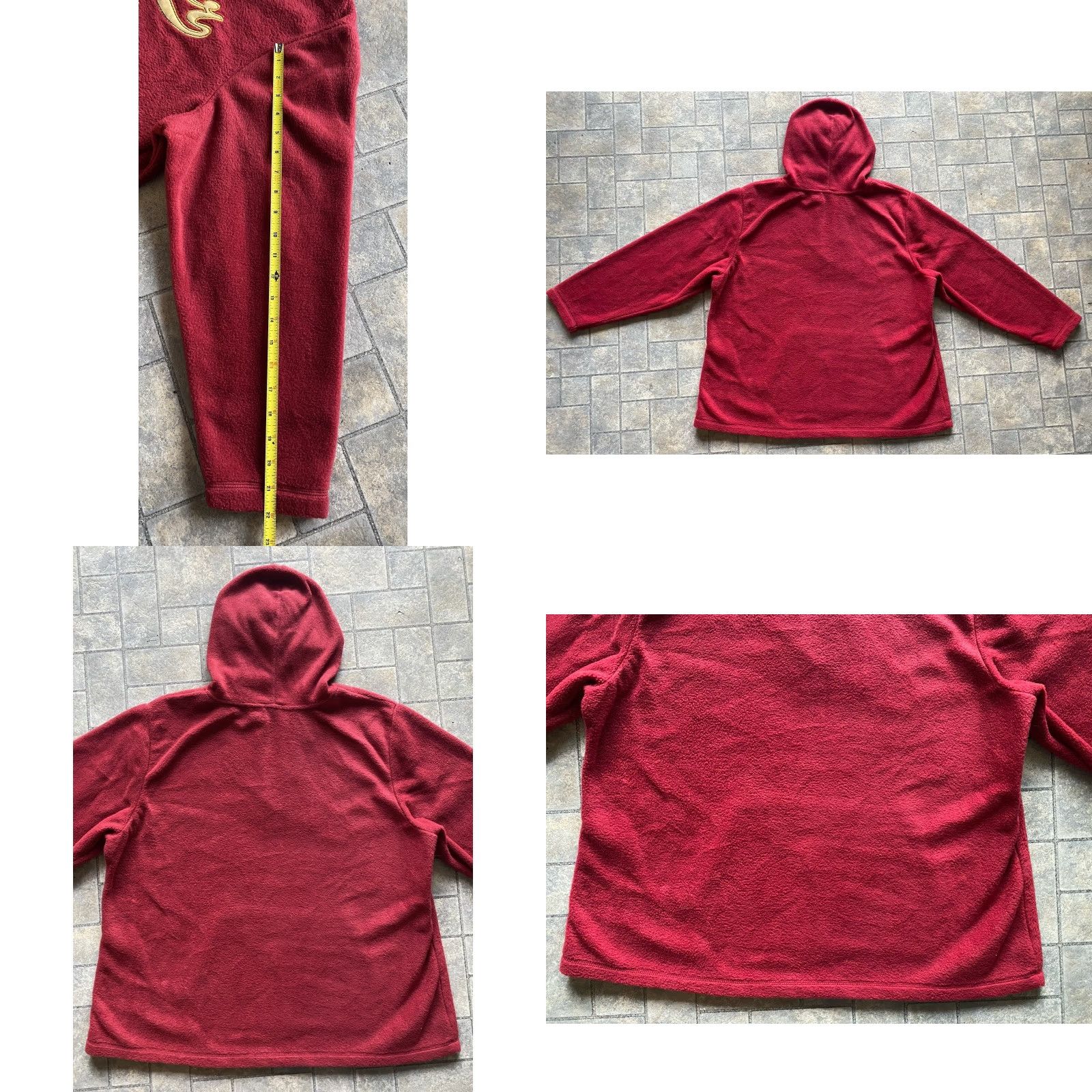 Disney VINTAGE Disney Tigger Hoodie Womens 2X Red Fleece Pullover 1/4 Zip Winnie the Pooh NEW WITH TAGS Size XXL / US 16-18 / IT 52-54 - 9 Thumbnail