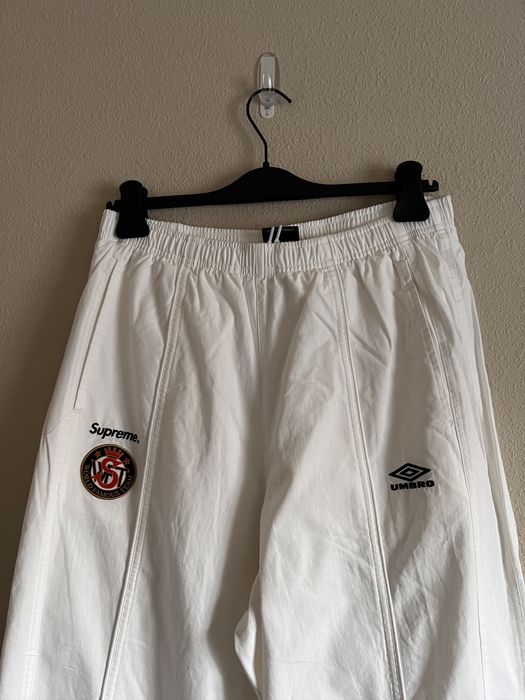 Supreme Supreme Umbro Cotton Ripstop Track Pants in White | Grailed