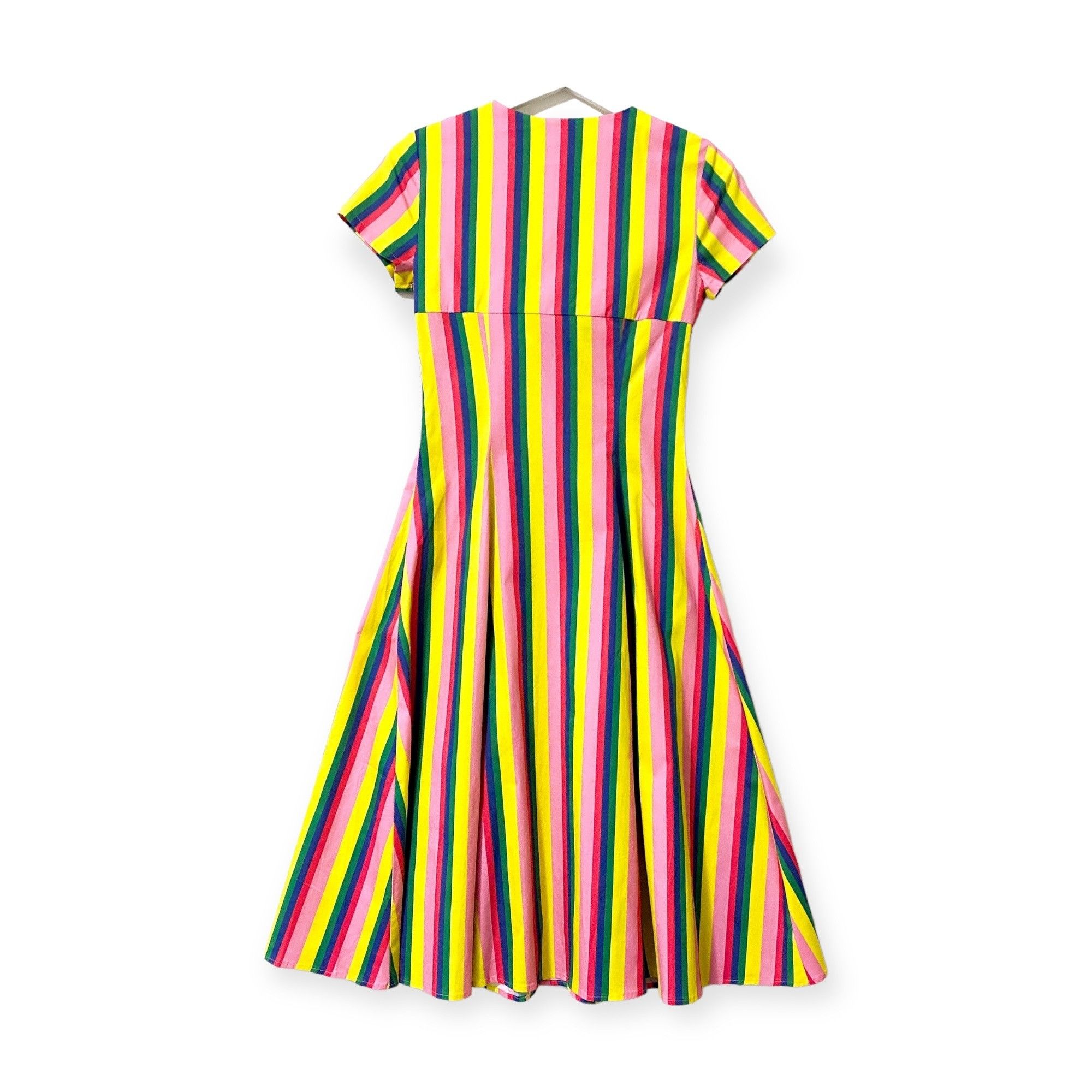 Staud STAUD Alice Multicolor Stripe Knotted Poplin Midi Dress Size Size XS / US 0-2 / IT 36-38 - 2 Thumbnail