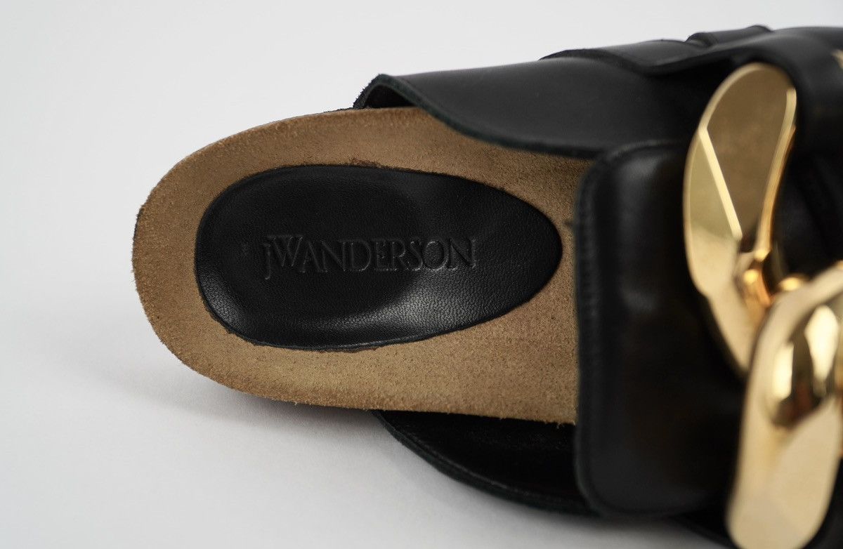 JW Anderson J.W.Anderson - Chain Loafers Mules - Black Leather Size US 7 / IT 37 - 9 Thumbnail