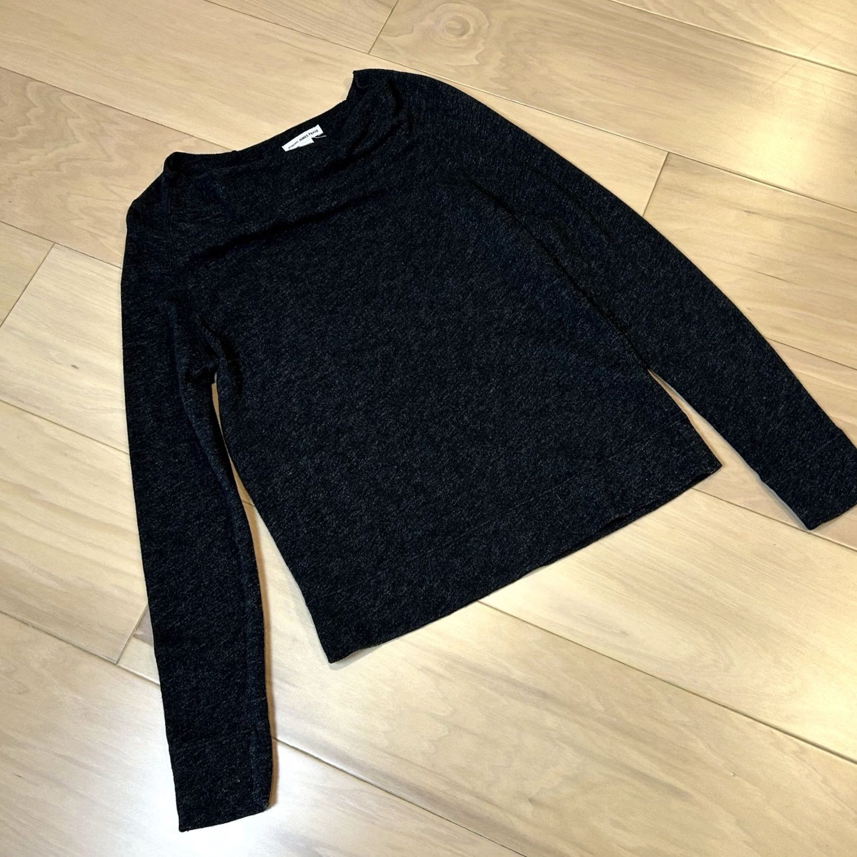 James Perse James Perse Boat Cowl Neck Sweater Long Sleeve Women’s Small Black Solid Pullover Designer Womens Size S / US 4 / IT 40 - 2 Thumbnail