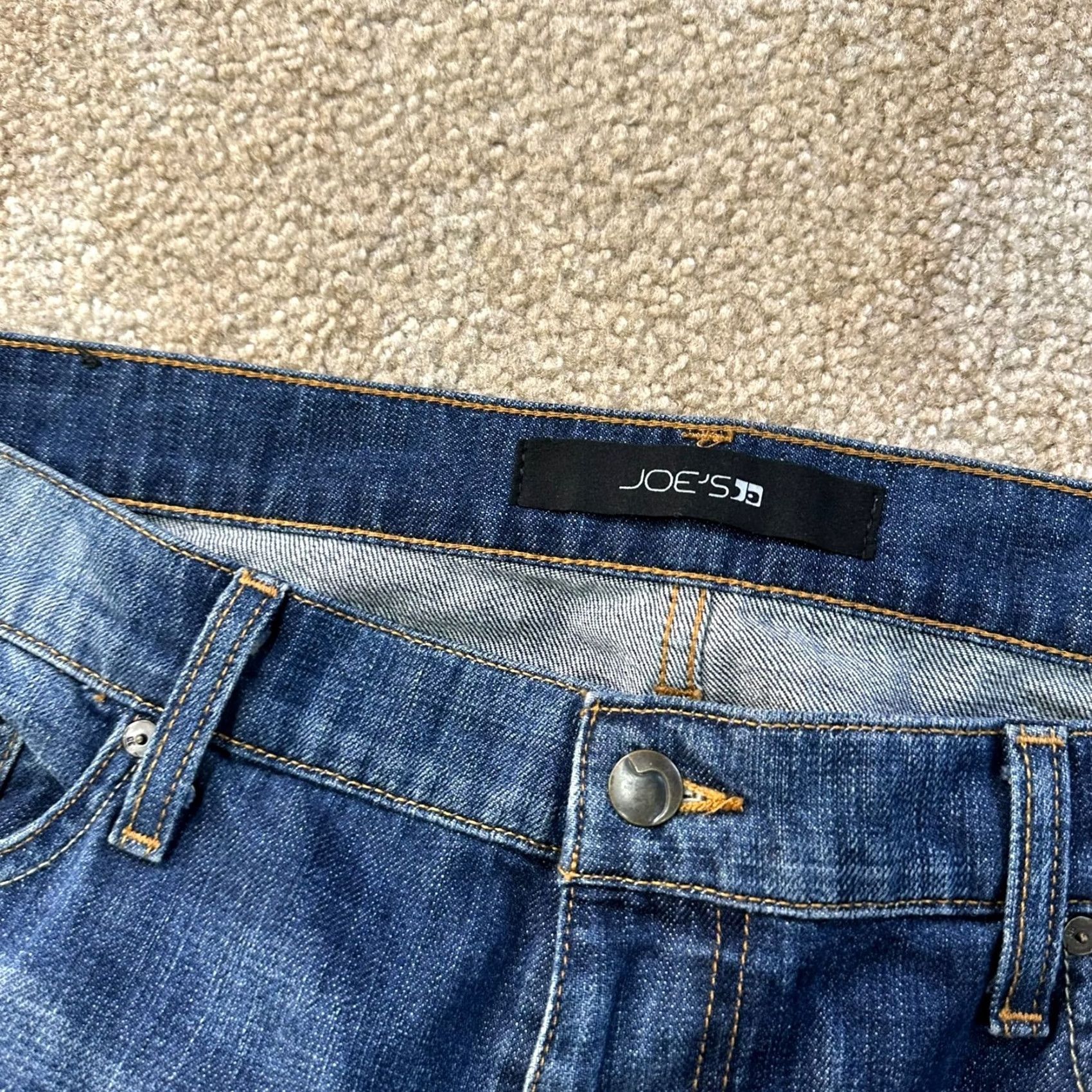 Vintage Joe's Jeans The Rebel Straight Leg Jeans Men 40x34 Blue Denim Jeans Regular Distressed 5-Pocket Denim Wash Dark Comfort Stretch N/A Size US 40 / EU 56 - 3 Thumbnail