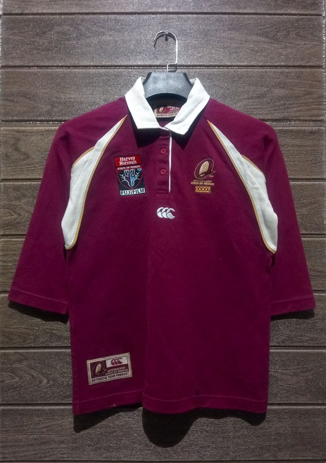 Canterbury of New Zealand Vintage CONZ Queensland State of Origin Polo Rugby Jersey Size US S / EU 44-46 / 1 - 1 Thumbnail
