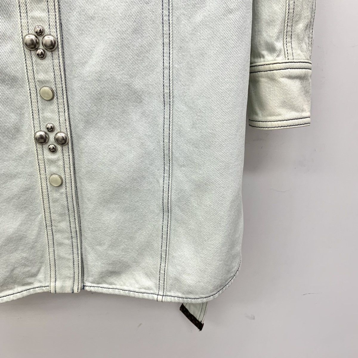 Louis Vuitton Louis Vuitton Long Sleeve Belted Denim Shirt Dress K26WX Size S / US 4 / IT 40 - 5 Thumbnail