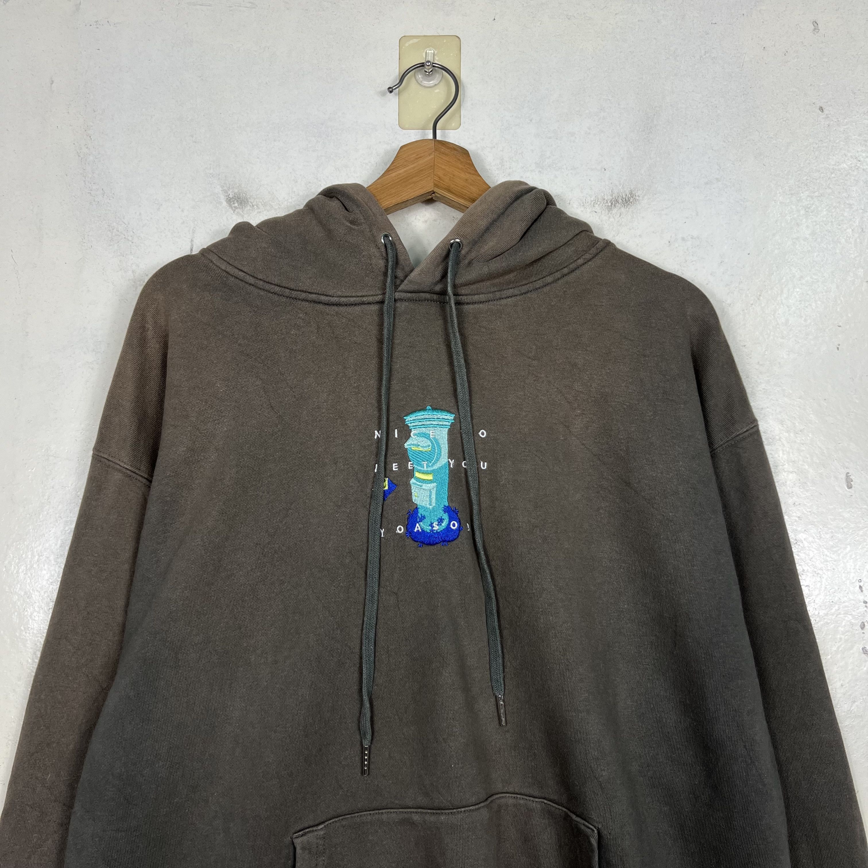 Japanese Brand YOASOBI Sun Faded Green Pullover Hoodies #3836-C175 Size US L / EU 52-54 / 3 - 9 Thumbnail