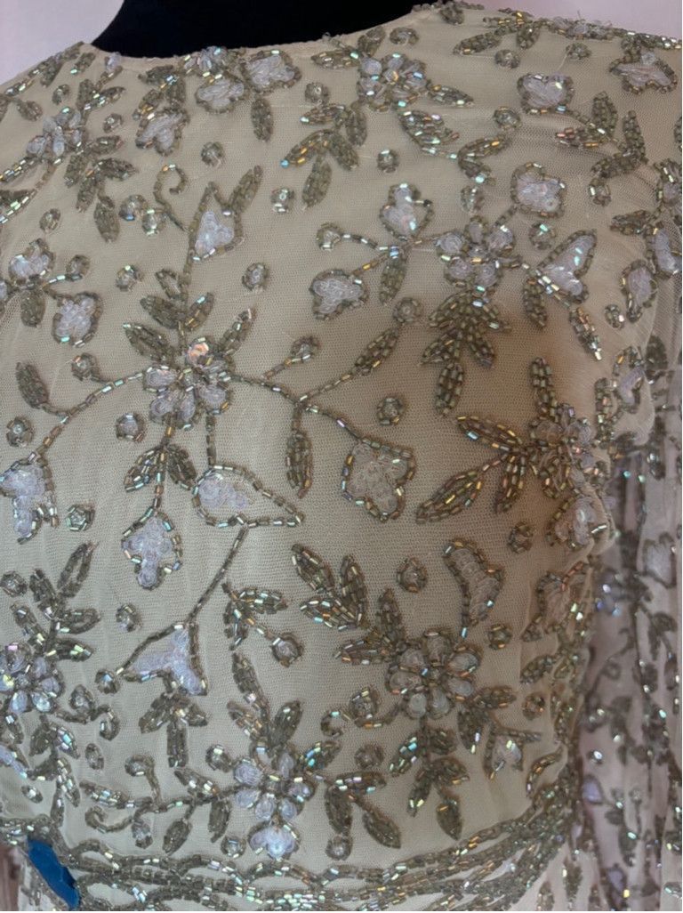 Mac Duggal Women's Mac Duggal Beige Beaded Dress Size 6 Size M / US 6-8 / IT 42-44 - 7 Thumbnail