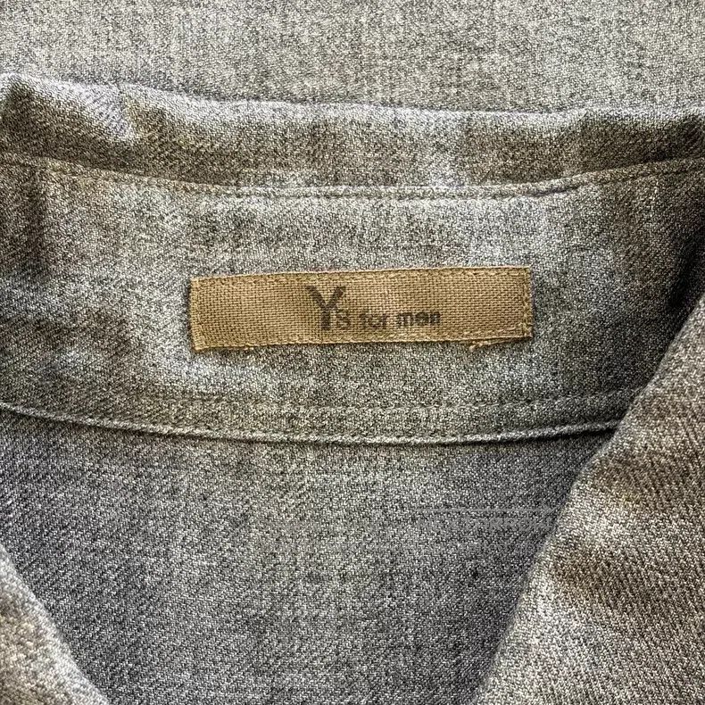 Yohji Yamamoto Yohji Yamamoto size os 80s Scissor Collar Wool Grey Shirt Size US M / EU 48-50 / 2 - 5 Thumbnail
