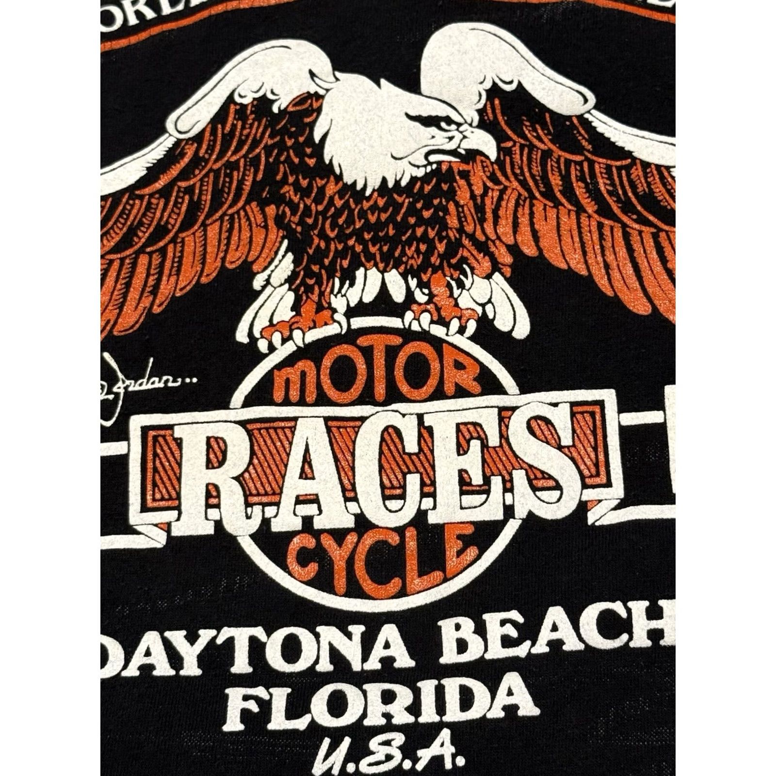 Harley Davidson VINTAGE 1990s 3D Emblem Daytona Bike Week Harley Davidson Sturgis T-Shirt XL Black Crew Neck Short Sleeve USA 90s Motorcycle Biker Classic Casual Mens Size US XL / EU 56 / 4 - 6 Thumbnail
