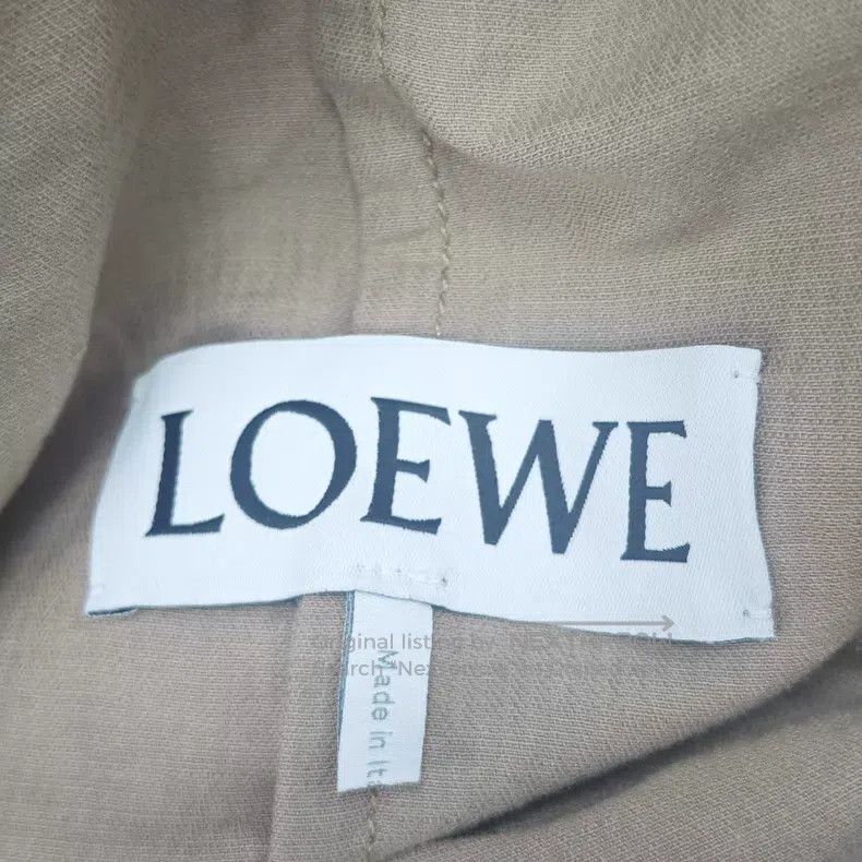 Loewe Loewe size S Khaki Cotton Linen Wide Leg Pants with Leather Size 26" / US 2 / IT 38 - 5 Thumbnail