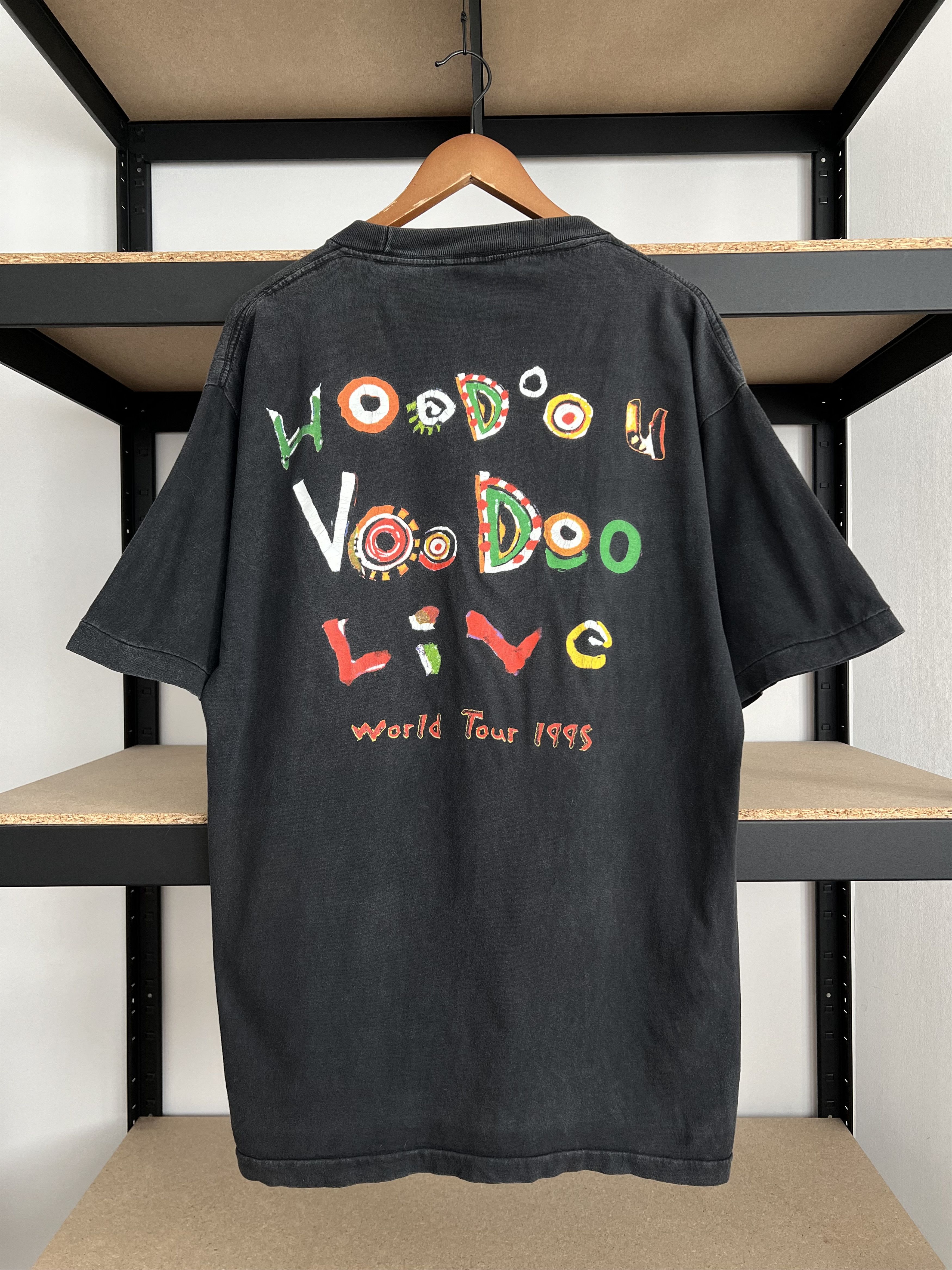 Band Tees Vintage 1995 The Rolling Stones Voodoo Lounge Black T-shirt Size US XL / EU 56 / 4 - 4 Thumbnail